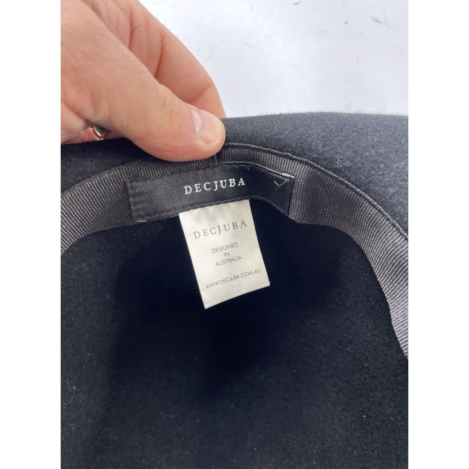Vintage VINTAGE Decjuba Acessories Women's Black Wool Fedora Sun Hat Floppy Packable Size ONE SIZE - 4 Thumbnail
