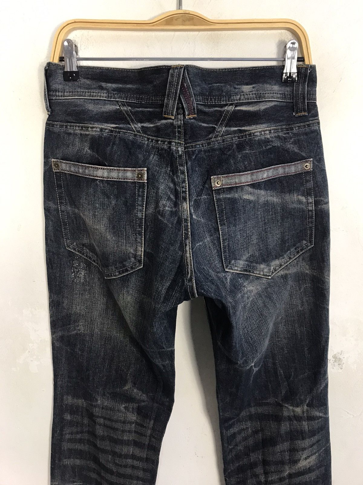 Japanese Brand Superubis By Valetta Whisker Indigo Denim Jeans Size US 30 / EU 46 - 4 Thumbnail