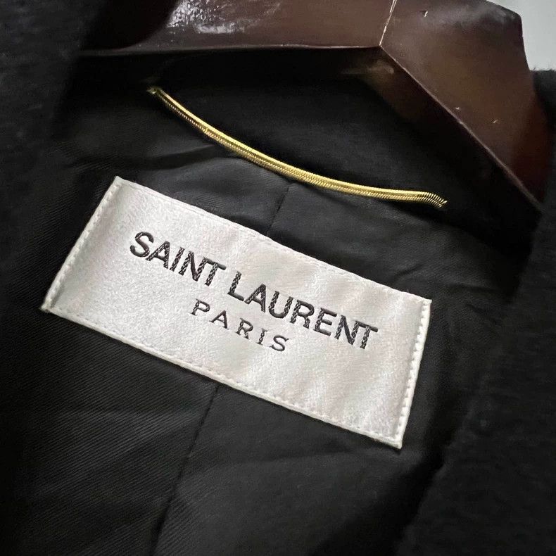 Saint Laurent Paris Saint Laurent Paris Black coat 2505-Nextarrow Size XXS / US 00 / IT 34 - 2 Thumbnail