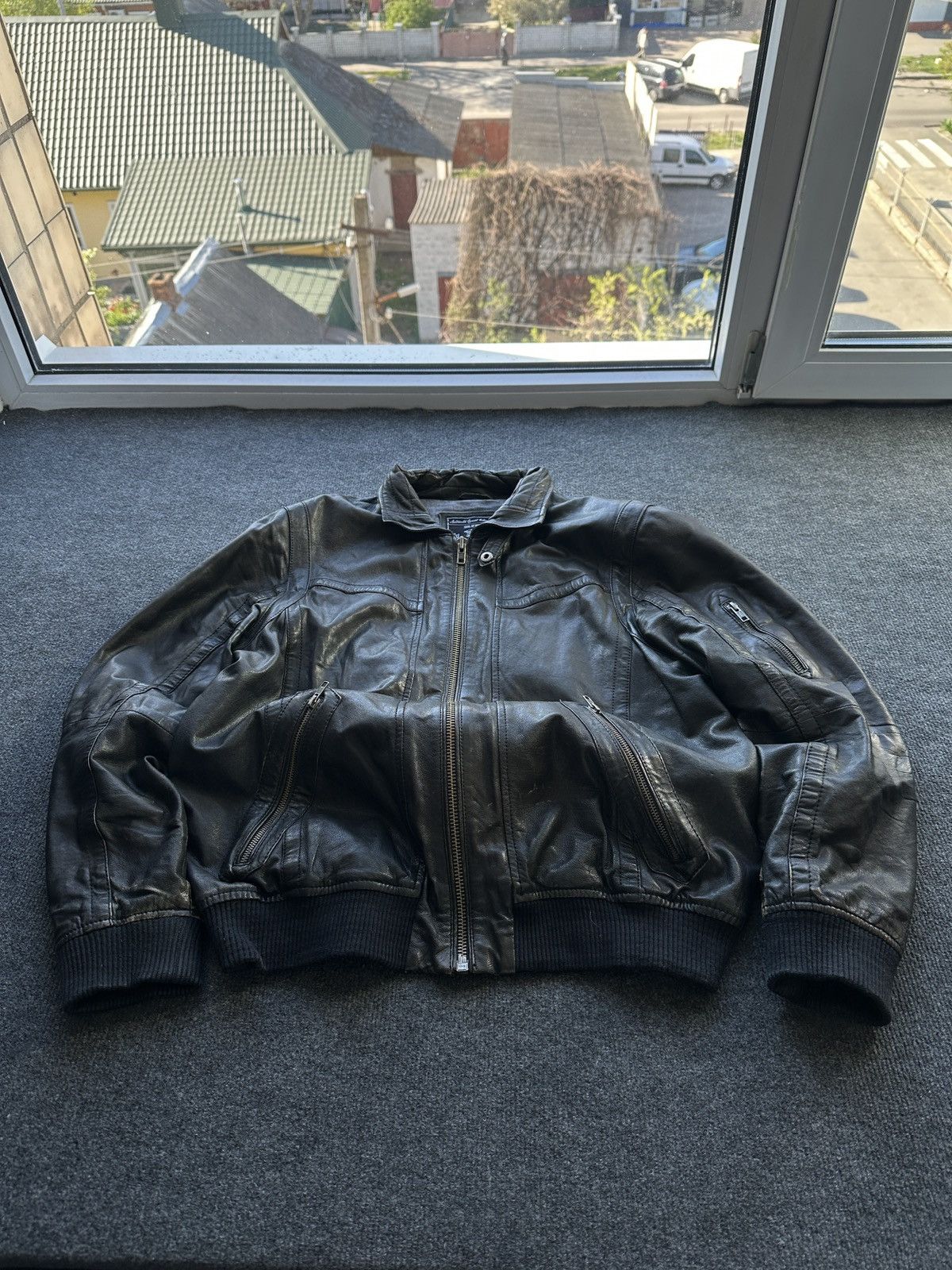 Other 🚨VNTG LEATHER JACKET AVANT GARDE WESTERN BLACK MOTO Size US L / EU 52-54 / 3 - 2 Thumbnail