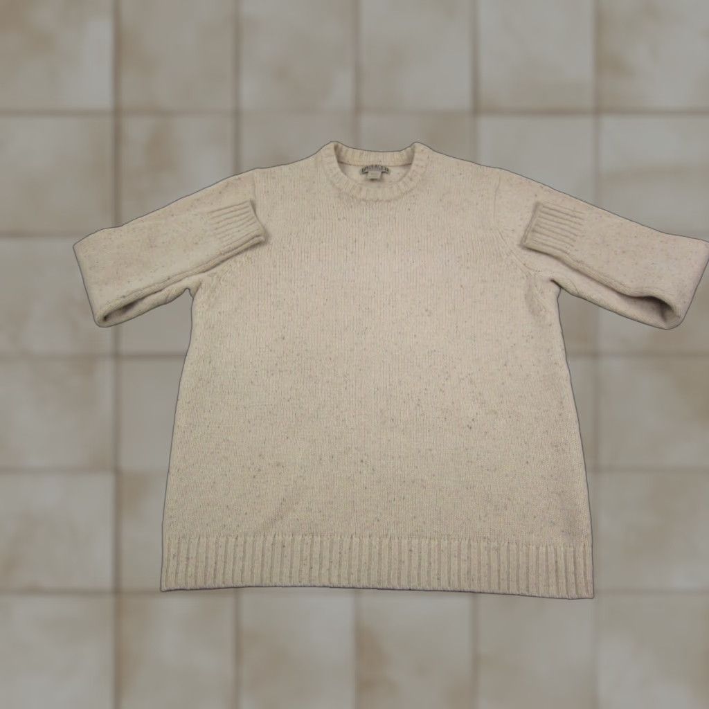 Duluth Sweater Mens XLT Adult Wool Crew Neck Pullover Beige Beig e Knit - Classic Modern Knit - Big & Tall