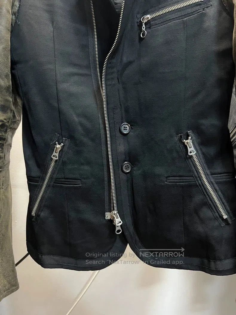Undercover Undercover suit with patchwork leather sleeves. Size US L / EU 52-54 / 3 - 4 Thumbnail