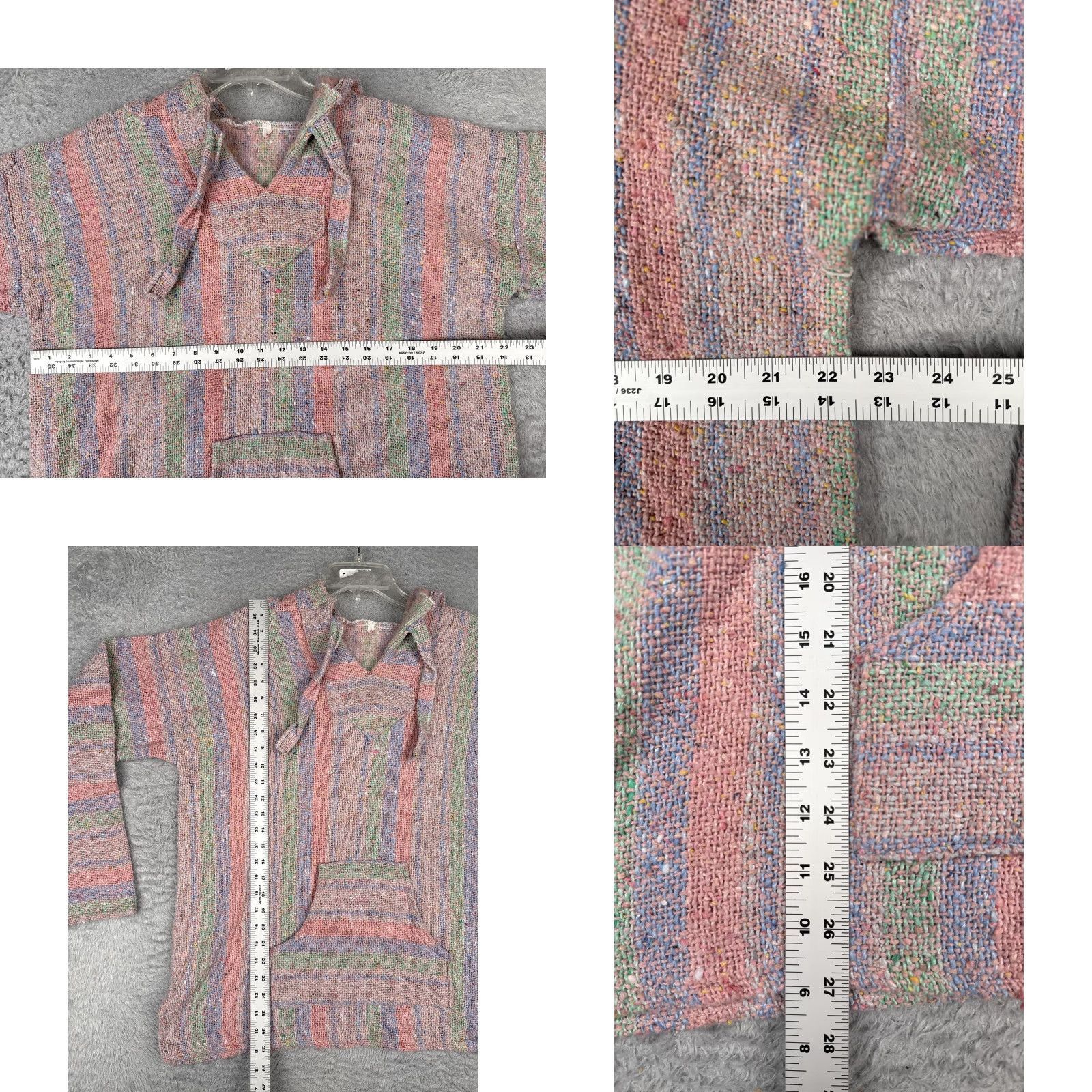 KangaROOS Baja Hoodie Womens L Multicolor Striped Kangaroo Pullover Hippie Boho Shirt Jacket? Size L / US 10 / IT 46 - 8 Thumbnail