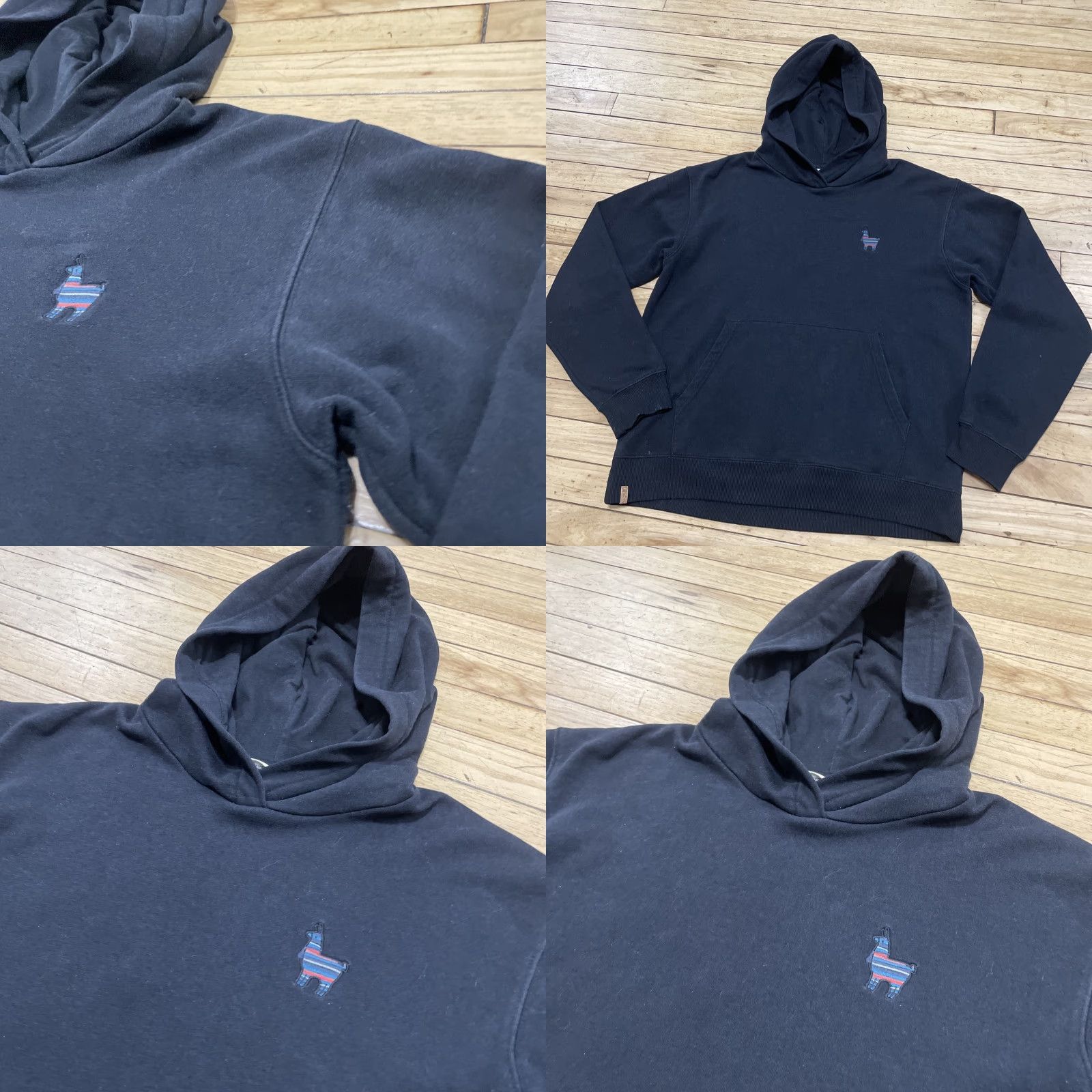 tentree Tentree Hoodie Black Men L Organic Cotton Blend Embroidered Rainbow Alpaca Logo Size US L / EU 52-54 / 3 - 11 Thumbnail