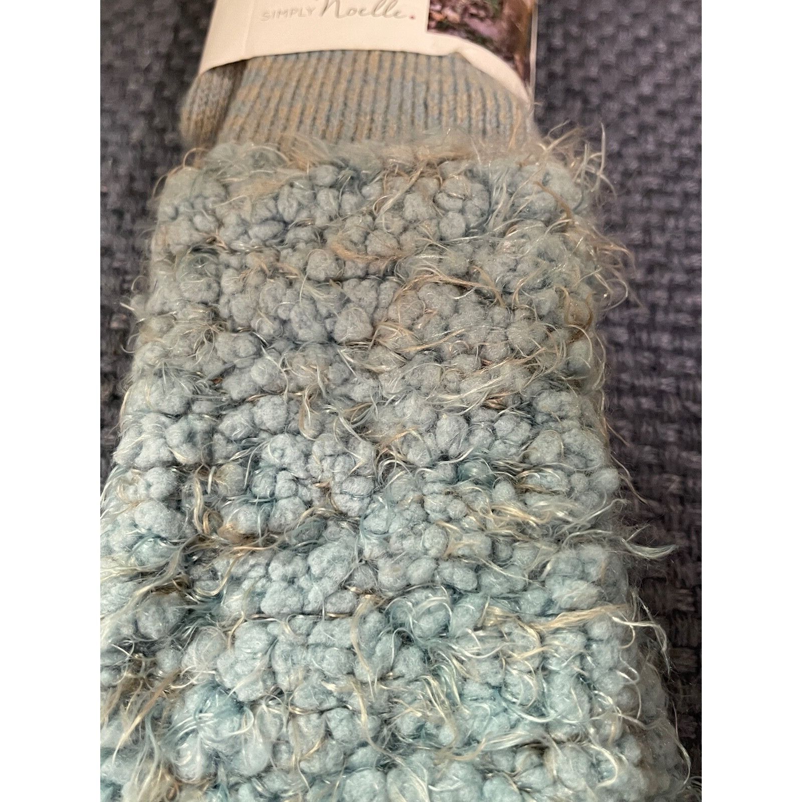Other Simply Noelle Knubby Knit Boot Socks New with Tags Blue Gray Size ONE SIZE - 2 Thumbnail
