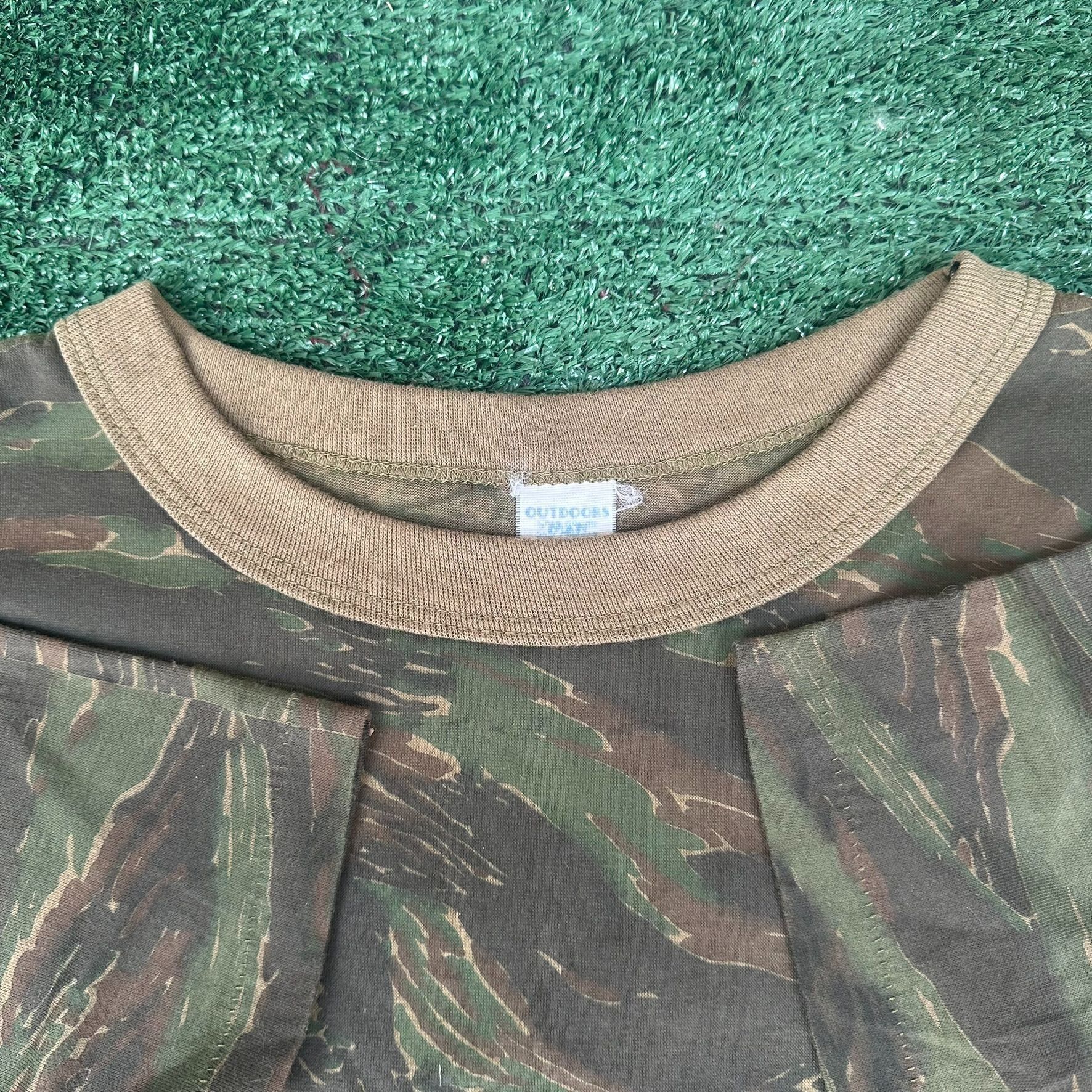 Vintage Vintage 80s Tiger Stripe Camo T-Shirt Single Stitch Vietnam Size US M / EU 48-50 / 2 - 3 Thumbnail