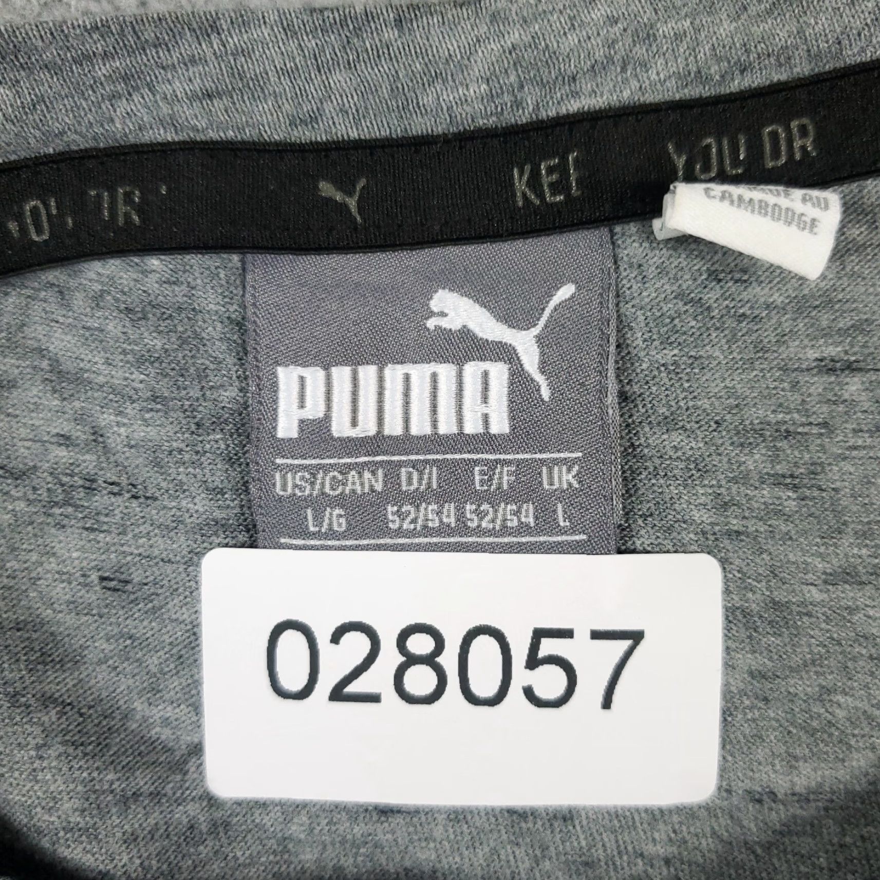 Puma Puma T Shirt Mens Large Gray Casual Active Work Out Short Sleeve Adult Size US L / EU 52-54 / 3 - 7 Thumbnail