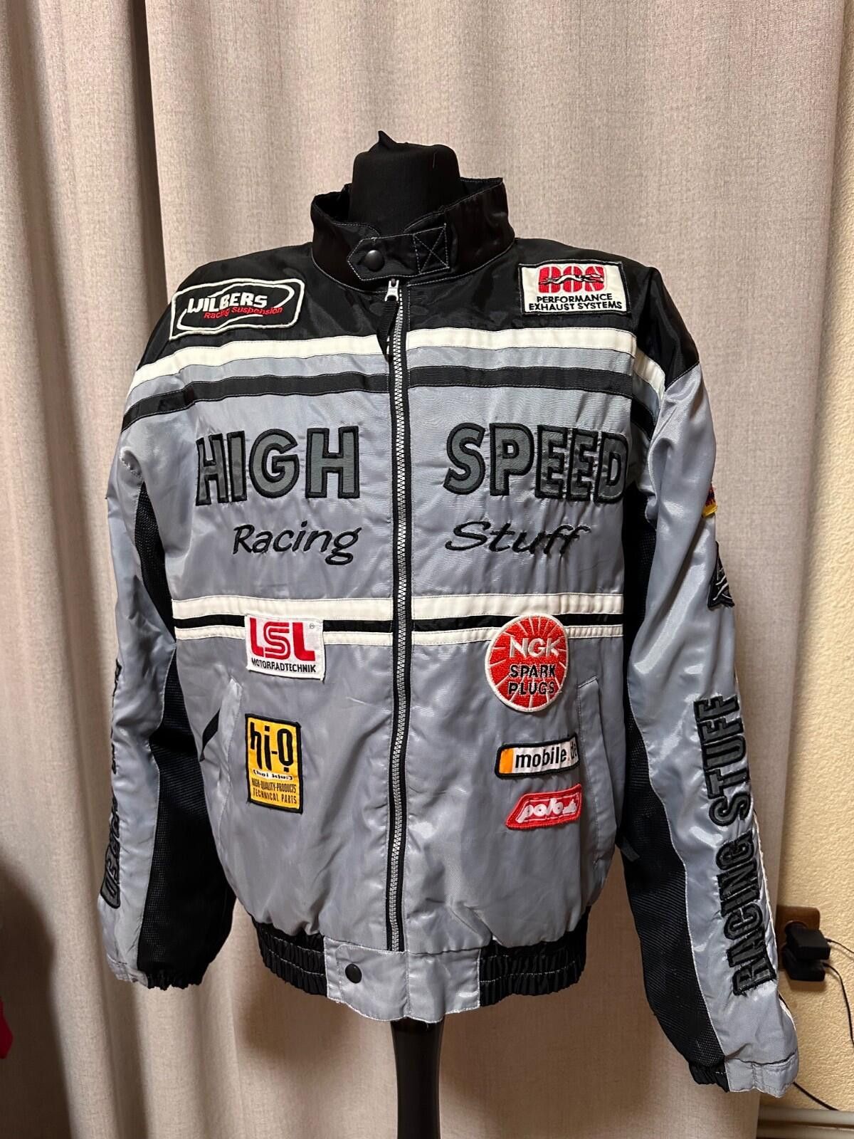 Other High Speed Racing Patch Jacket Black Grey XL Men's Vintage Size US XL / EU 56 / 4 - 3 Thumbnail
