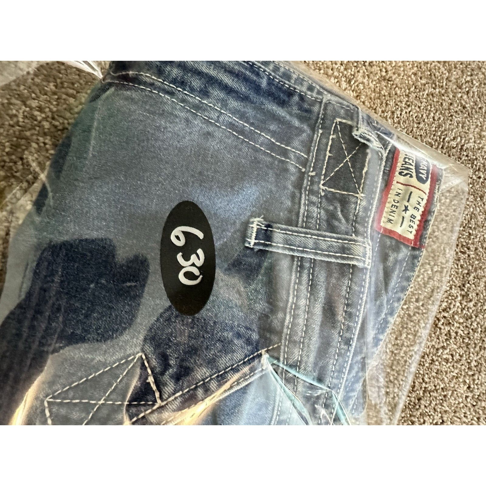 Old Navy Vintage Blue Jeans Womens Y2K Wide Leg Cargo Grunge Sz 4 Size 27" / US 4 / IT 40 - 9 Thumbnail
