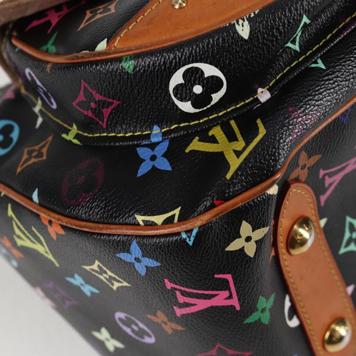 Louis Vuitton LOUIS VUITTON Monogram Multicolor Rita Tote Bag Black M40126 Size ONE SIZE - 9 Thumbnail