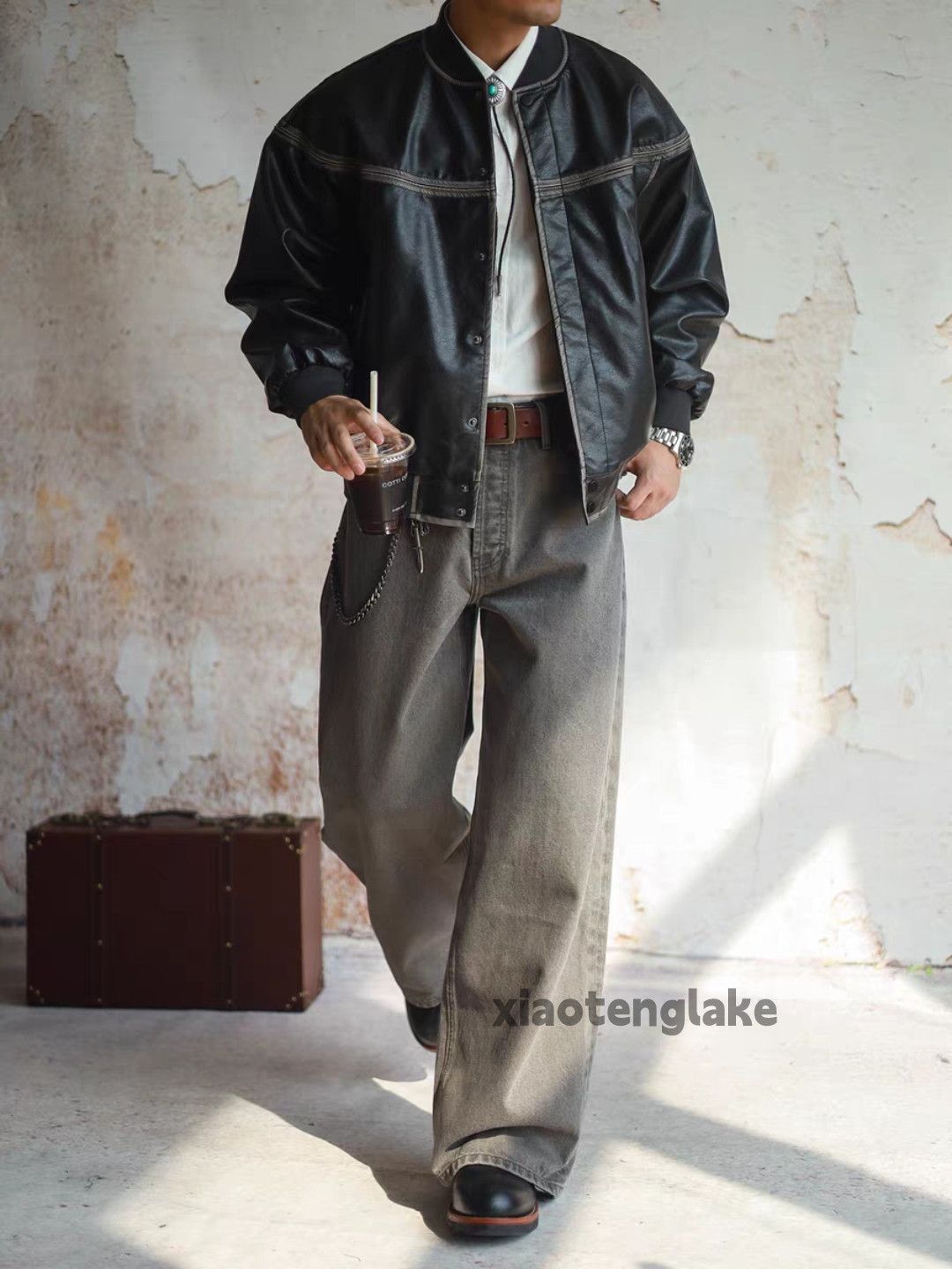 Jean × Vintage washed faded cleanfit yuppie loose baggy jeans Size US 32 / EU 48 - 4 Thumbnail