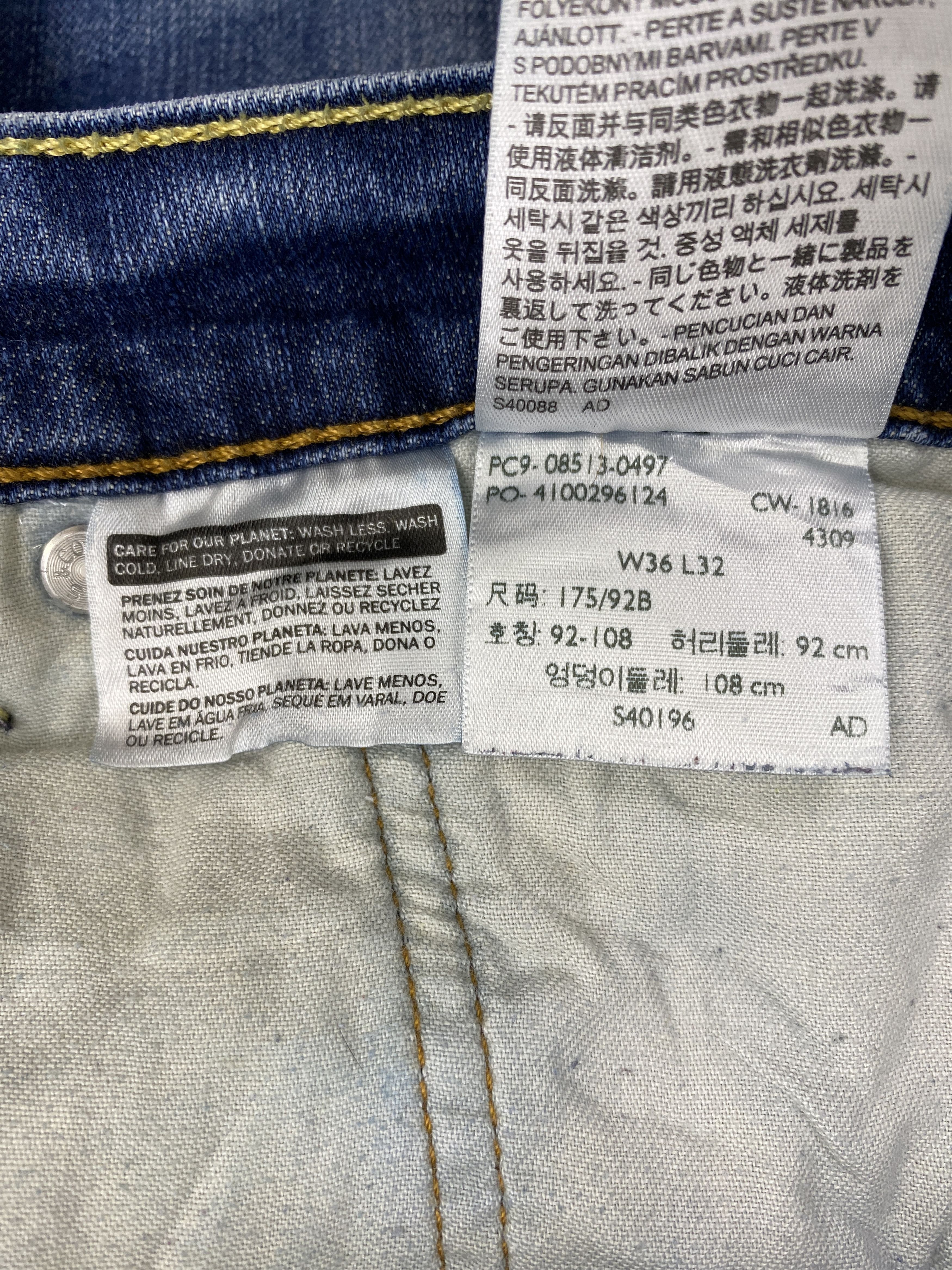 Levi's × Vintage Vintage Levis 513 Stone Washed Jeans Size US 36 / EU 52 - 13 Thumbnail