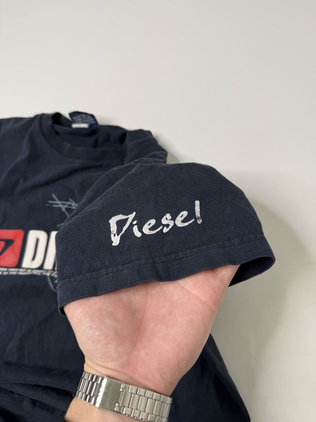 Diesel Vintage diesel spellout big logo tee japanese avant garde Size US S / EU 44-46 / 1 - 5 Thumbnail