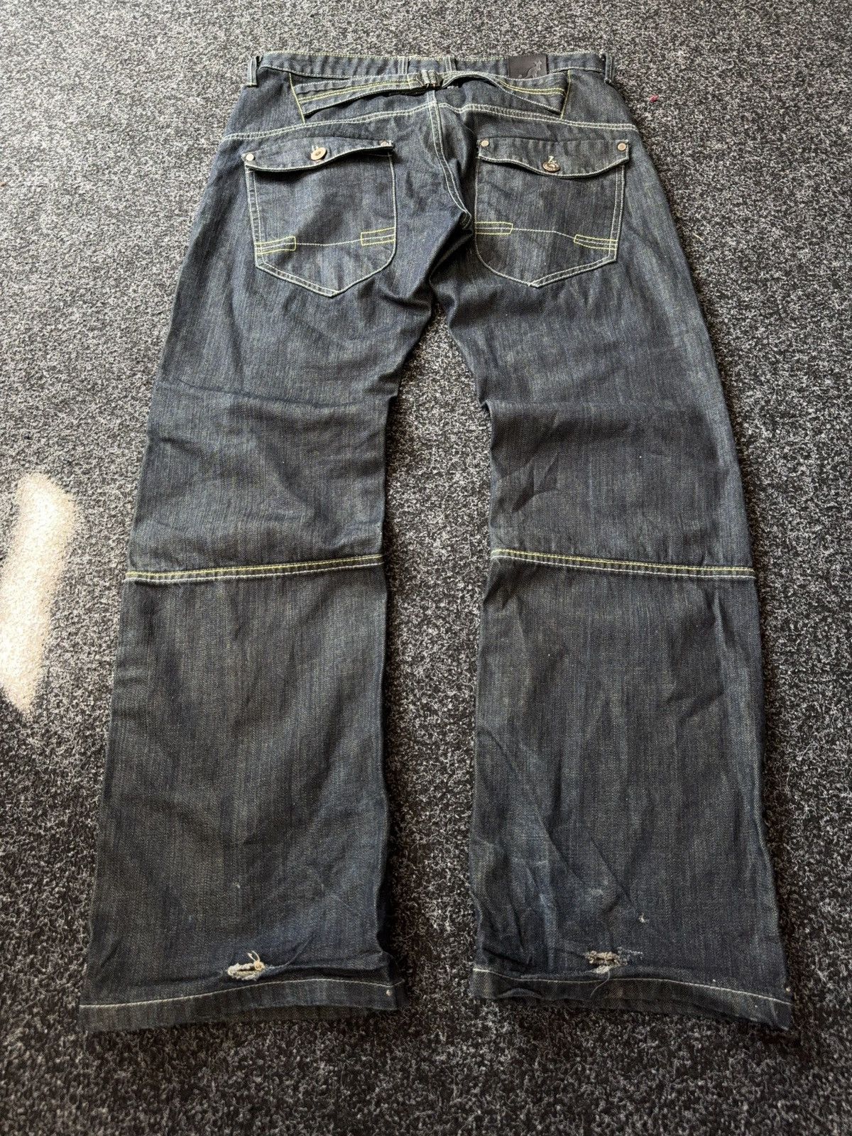 Kangol Vintage 90s Retro Y2K Baggy Kangol Denim pants Jeans Size US 34 / EU 50 - 9 Thumbnail