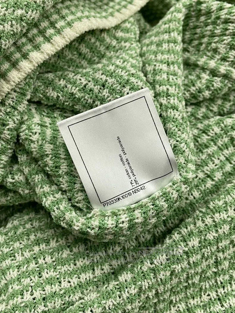 Chanel Chanel Avocado green knitted cardigan coat Size S / US 4 / IT 40 - 6 Thumbnail