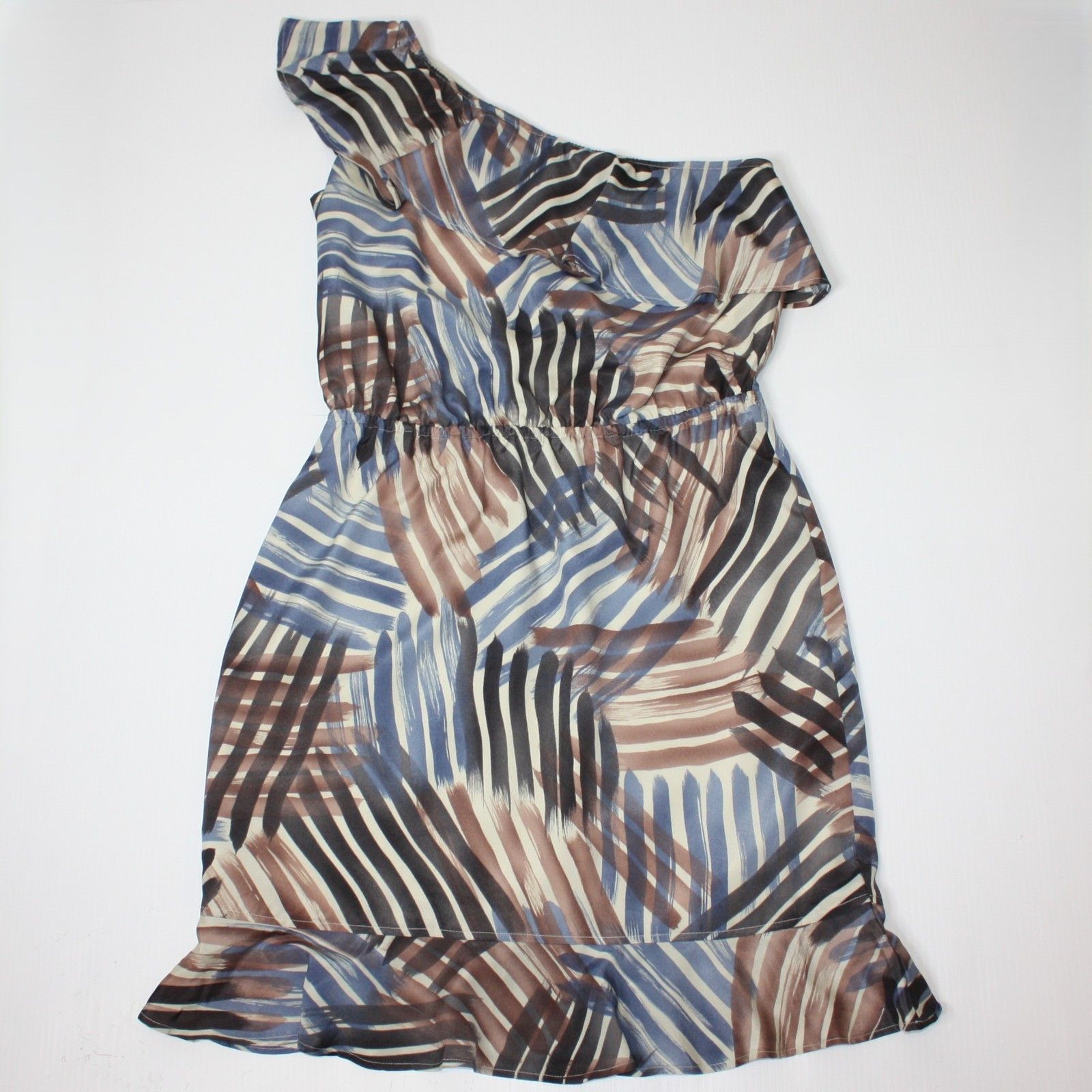 Banana Republic One Shoulder Ruffle Flounce Dress in size US 10 NWOT $99 Size L / US 10 / IT 46 - 5 Thumbnail