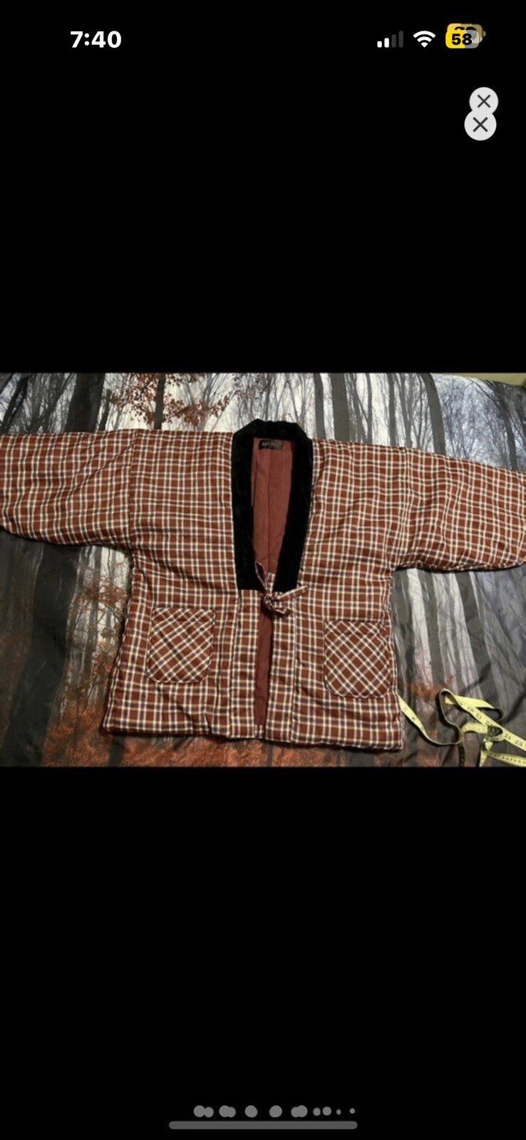 Vintage ***FINAL DROP***RARE 00s PLAID CHECKER DOWN KIMONO L Size US L / EU 52-54 / 3 - 1 Thumbnail