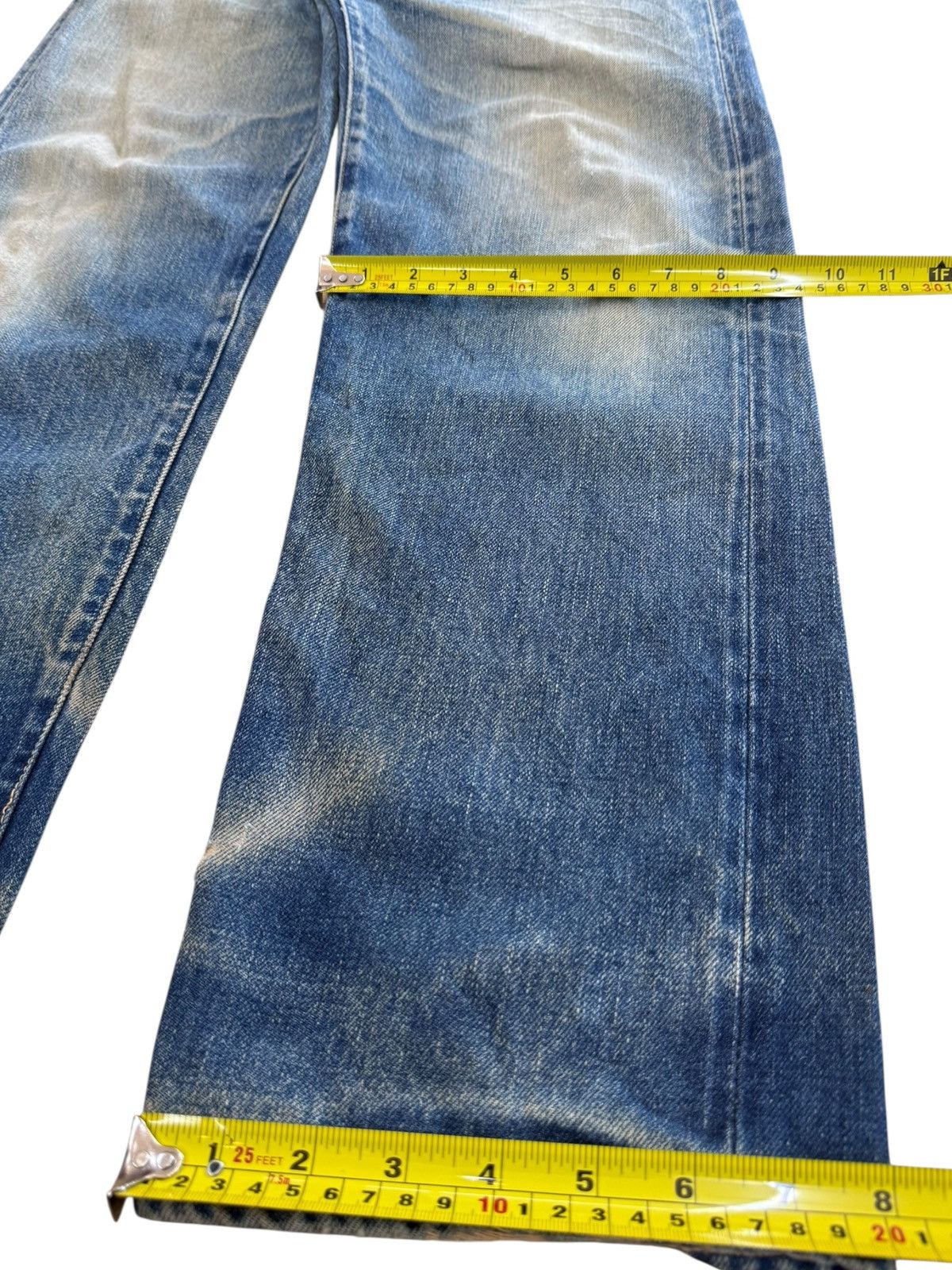Pure Blue Japan HR Market Faded Wash Style Loose Jeans Size US 31 - 12 Thumbnail