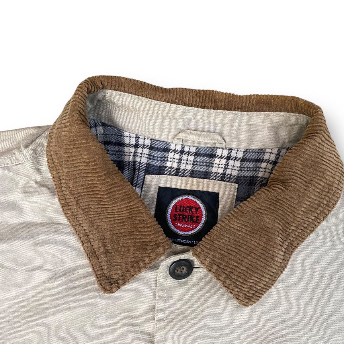 Sports Specialties × Vintage Vintage 90s Lucky Strike Workwear Detroit Jacket. #E1 Size US L / EU 52-54 / 3 - 3 Thumbnail