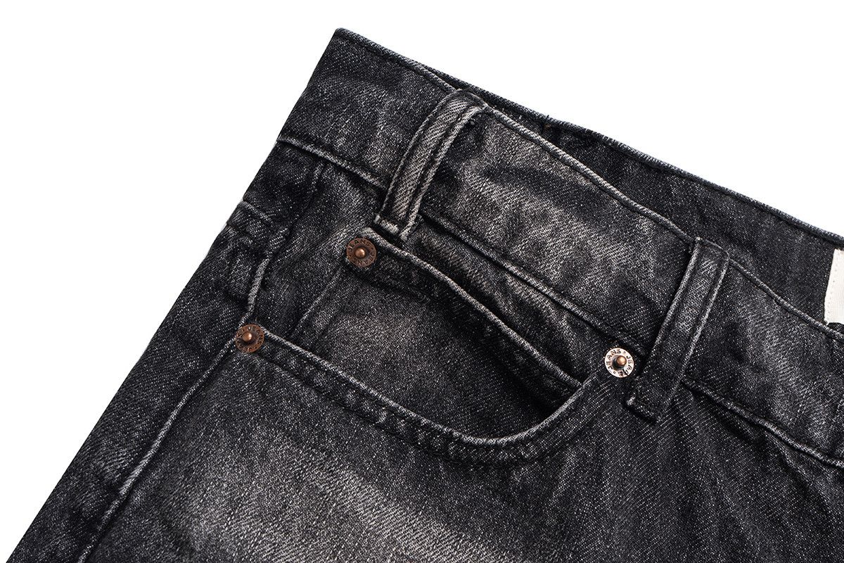 Jean × Vintage Streetwear Damaged Hole Washed Baggy Jeans Size US 33 - 5 Thumbnail