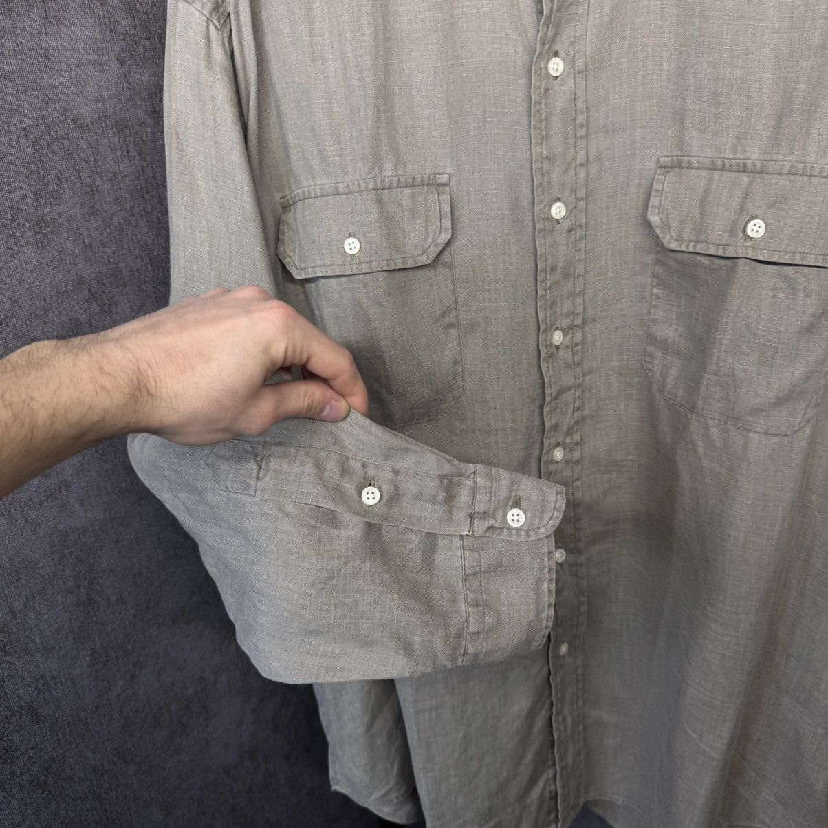Polo Ralph Lauren × Ralph Lauren × Vintage Crazy Vintage Polo Ralph Lauren linen shirt 90s Size US XL / EU 56 / 4 - 7 Thumbnail