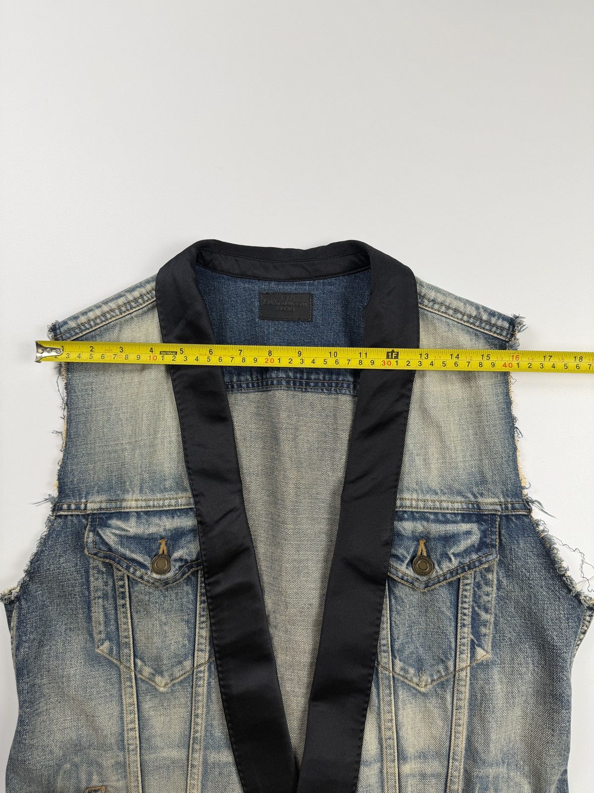 Saint Laurent Paris SS16 LE SMOKING DENIM VEST Size US M / EU 48-50 / 2 - 12 Thumbnail