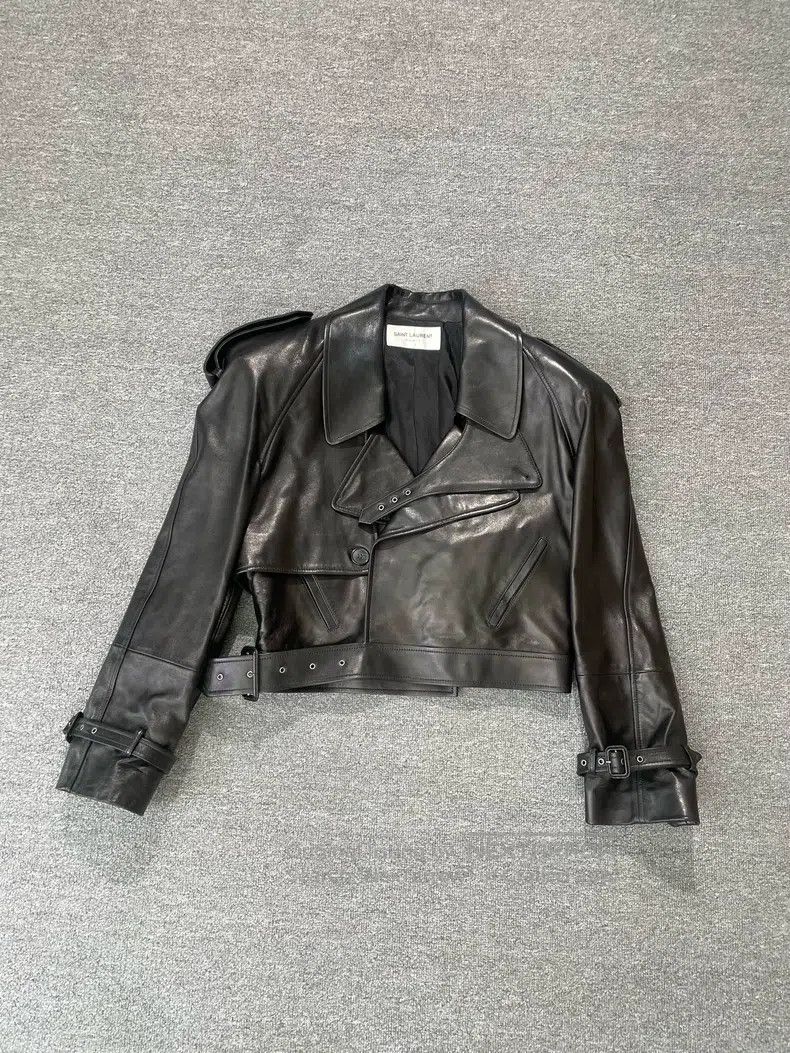Saint Laurent Paris Saint Laurent Paris Black Sheepskin Wide Shoulder Leather Size XS / US 0-2 / IT 36-38 - 1 Thumbnail