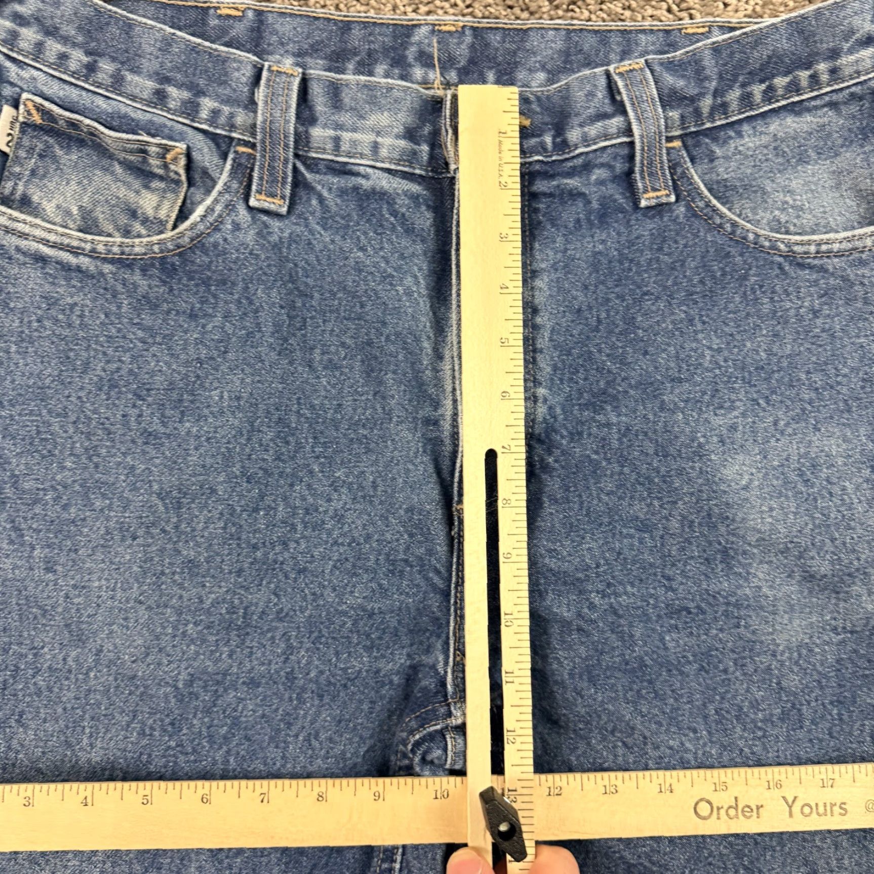 Carhartt VINTAGE Carhartt Jeans Mens 34 Flame-Resistant FR Relaxed Fit Dark Wash Denim Jeans Size US 34 / EU 50 - 4 Thumbnail