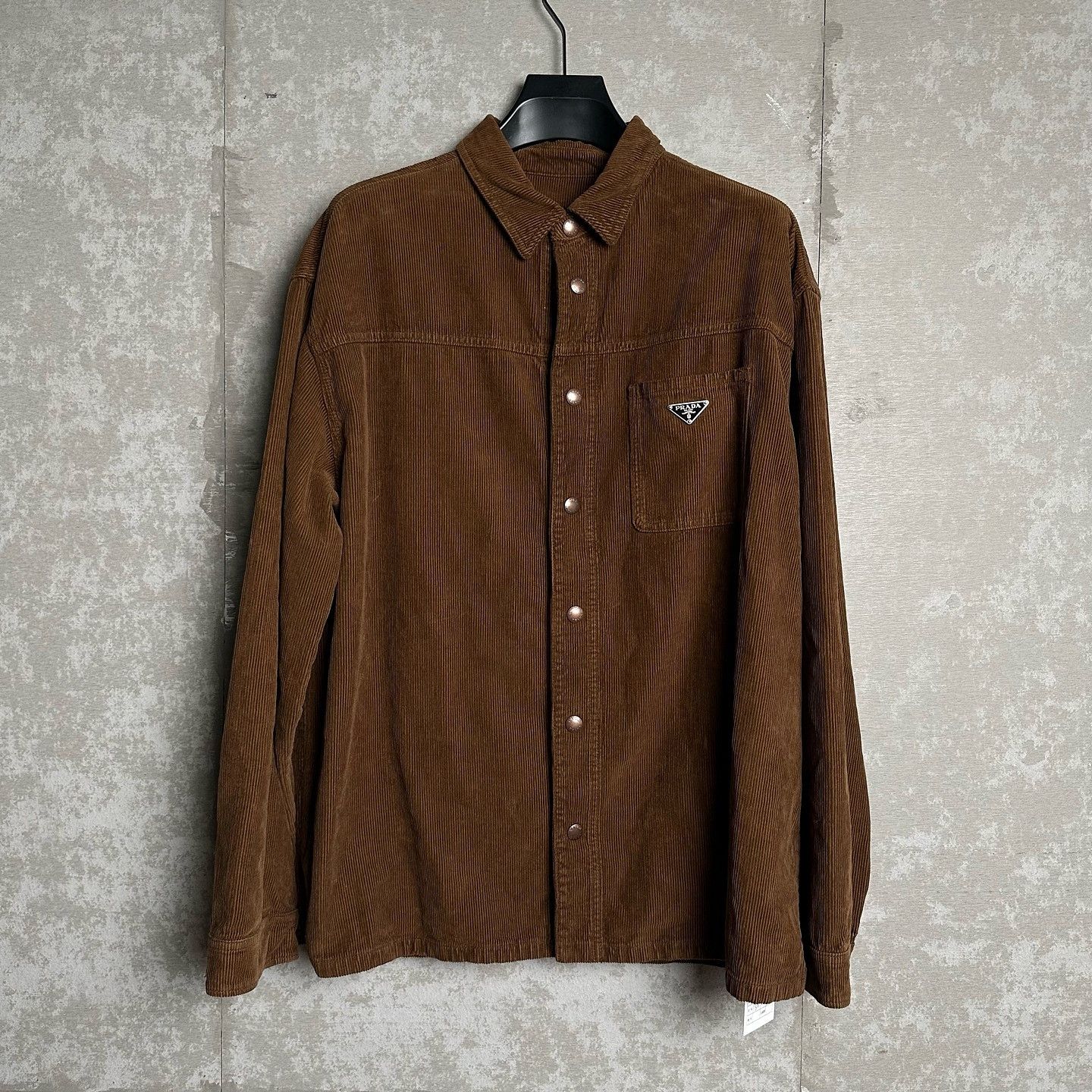 Prada Prada Brown Corduroy Shirt Size XXL Size US XXL / EU 58 / 5 - 1 Thumbnail