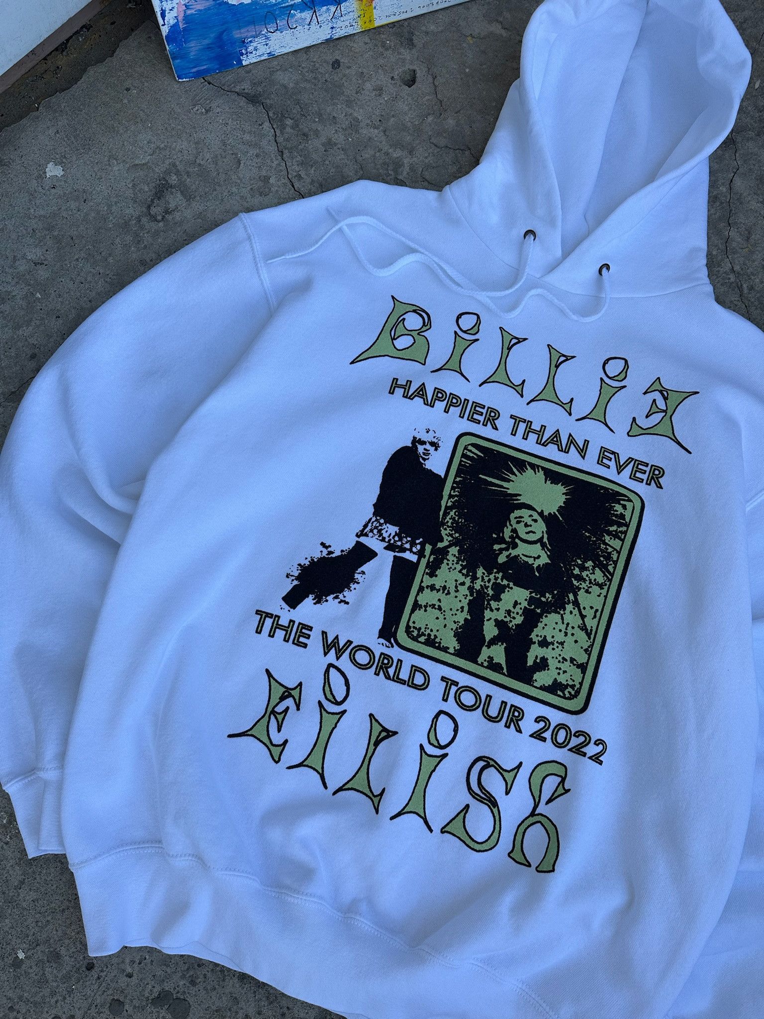 Billie Eilish Billie Eilish Hoodie - Happier Than Ever Tour 2022 Size US L / EU 52-54 / 3 - 4 Thumbnail