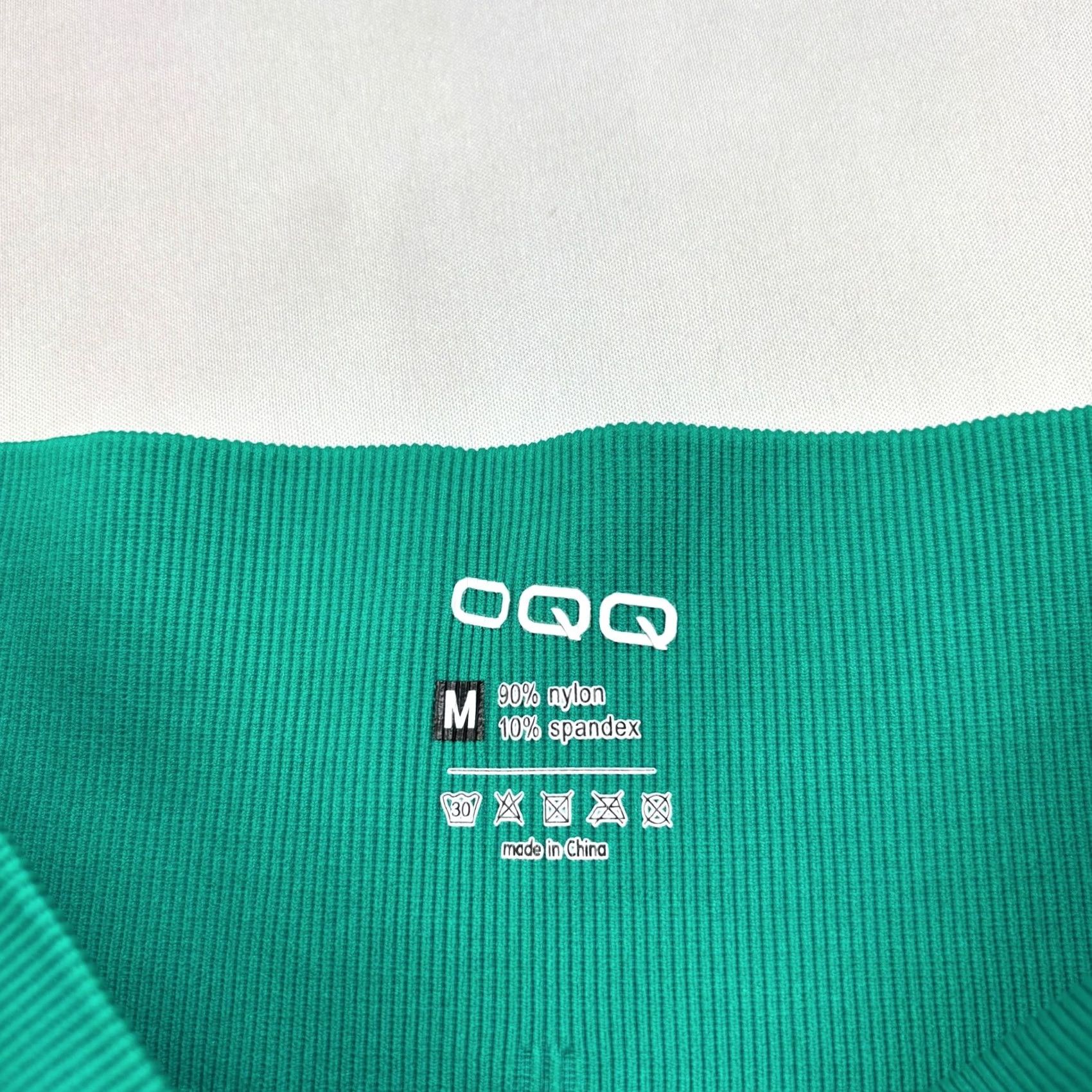 Vintage OQQ High Waist Ribbed Leggings Women's Medium Green Compression Yoga Pilates Gym Pants M Size 32" / US 10 / IT 46 - 5 Thumbnail