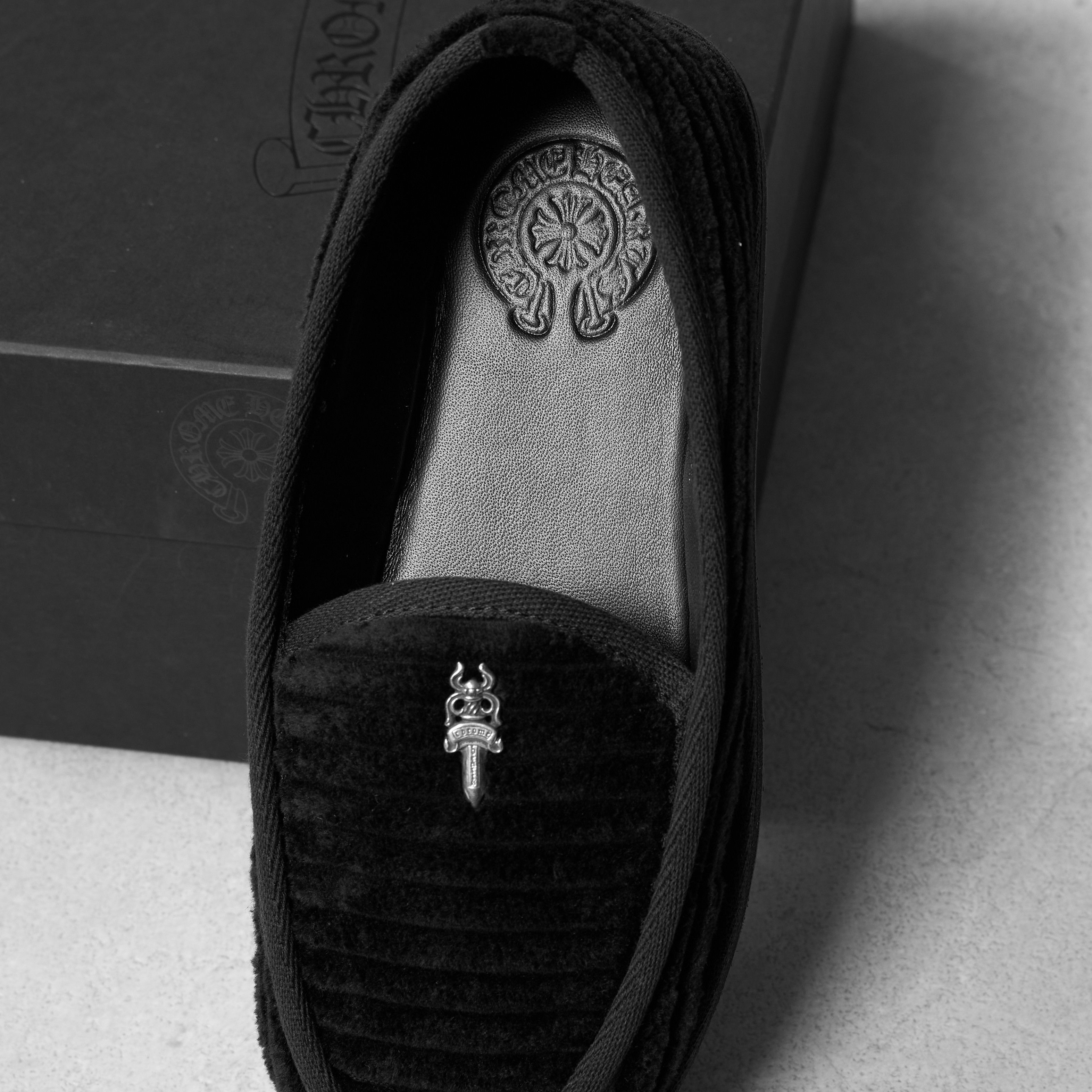 Chrome Hearts CHROME HEARTS Loafers Corduroy Dagger BLACK Size US 5 / EU 37 - 5 Thumbnail