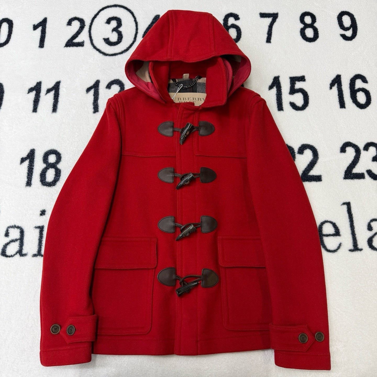 Burberry Burberry Wool Red Hoodie S Men Size US S / EU 44-46 / 1 - 1 Thumbnail