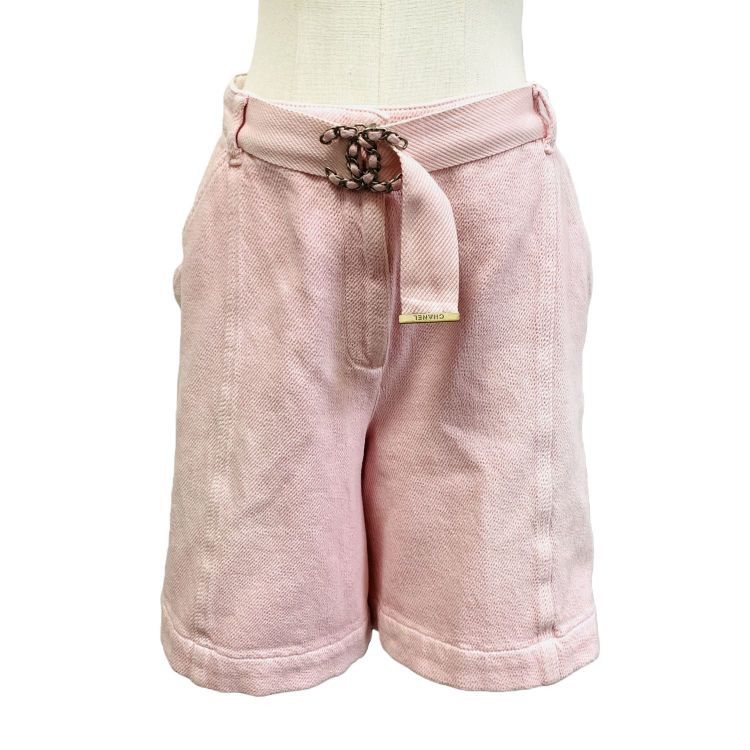 Chanel Chanel Pink Cotton Shorts Size 36 Size 26" / US 2 / IT 38 - 1 Thumbnail