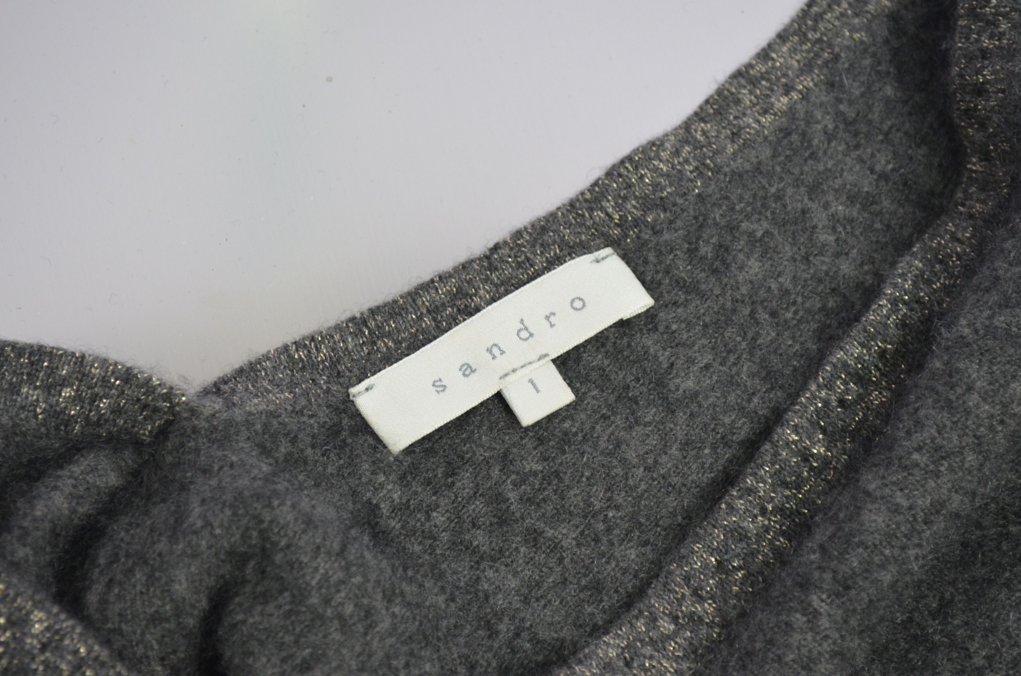 Sandro Beautiful Sandro Grey 100% Cashmere Knit Jumper Sweater Size S / US 4 / IT 40 - 10 Thumbnail