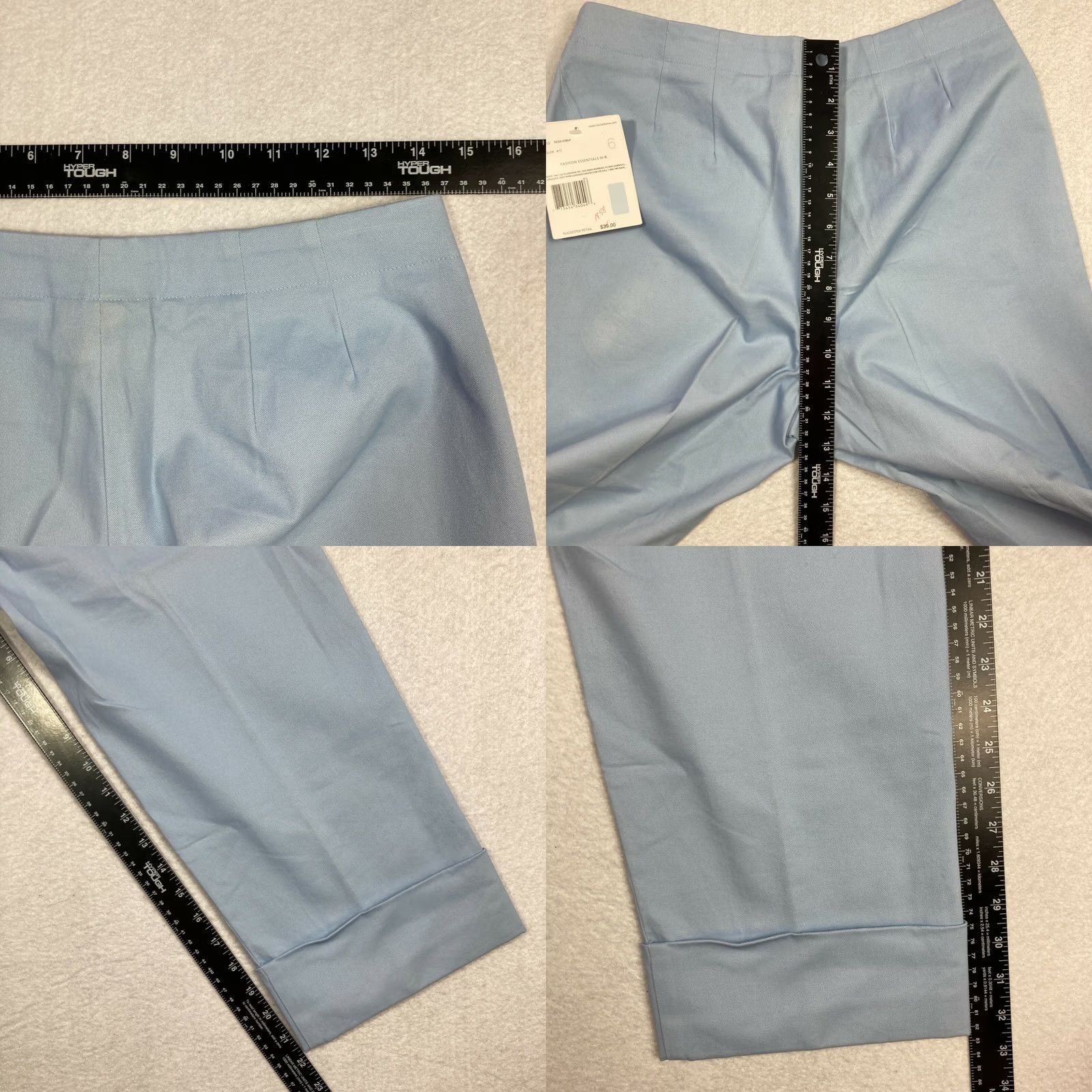 Liz Claiborne Liz Claiborne Womens Blue Stretch Have to Have Michaela Pants NWT Size 6 Size 28" / US 6 / IT 42 - 8 Thumbnail