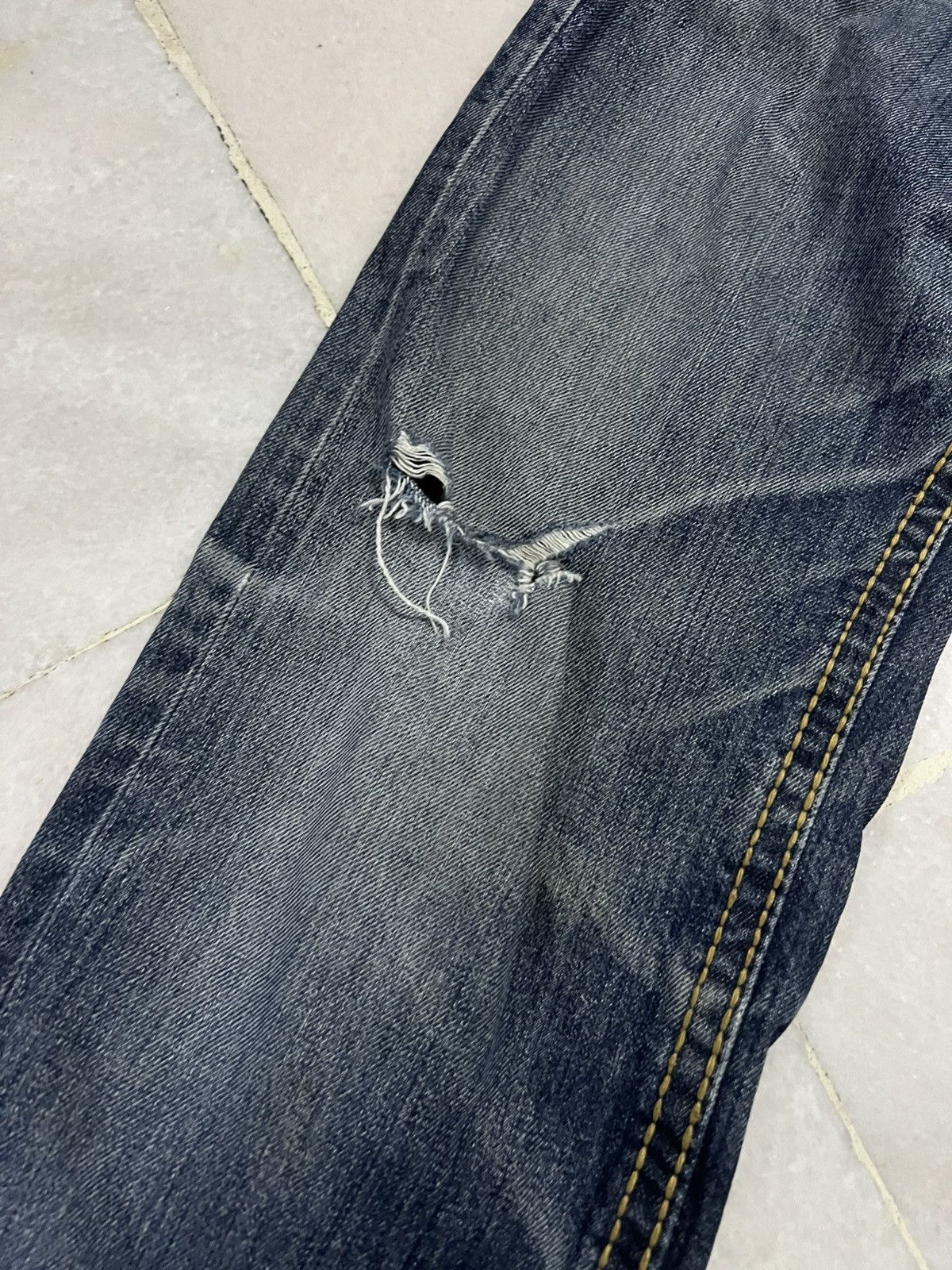 Japanese Brand H.By Figer Distress Selvedge Jean Size US 33 - 6 Thumbnail