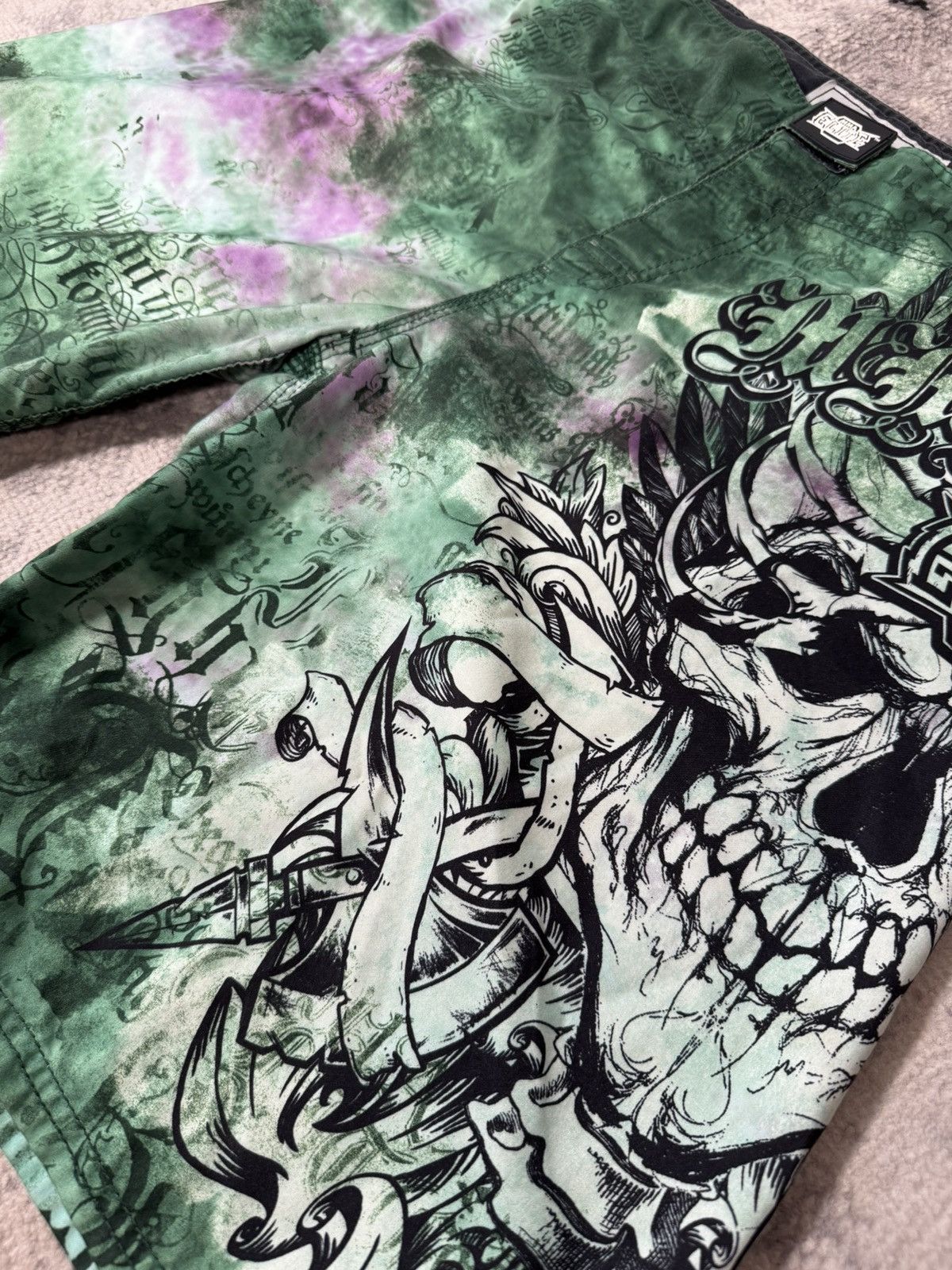 Other Y2K MMA Elite Skull Shorts Size US 36 / EU 52 - 3 Thumbnail