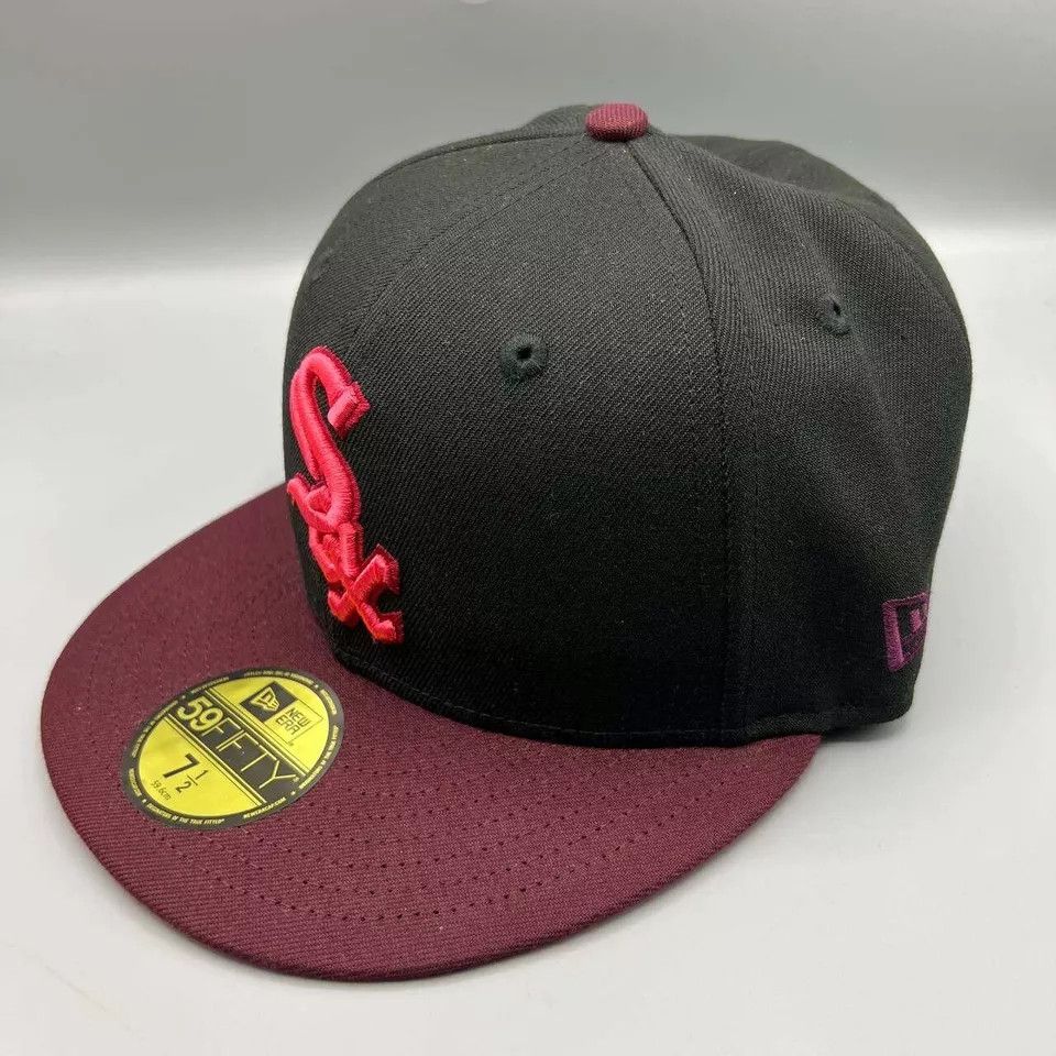 New Era Chicago White Sox Hat Men 7 1/2 59Fifty New Era MLB Fitted Size ONE SIZE - 4 Thumbnail