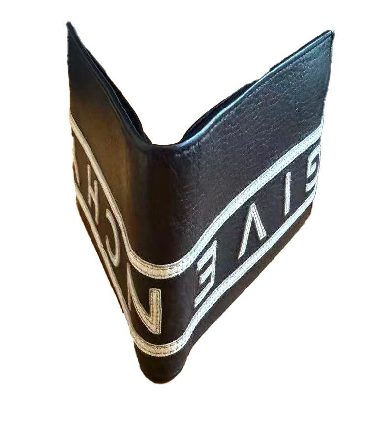 Givenchy Givenchy Embroidered Logo Leather Bi-Fold Wallet - Black Size ONE SIZE - 5 Thumbnail