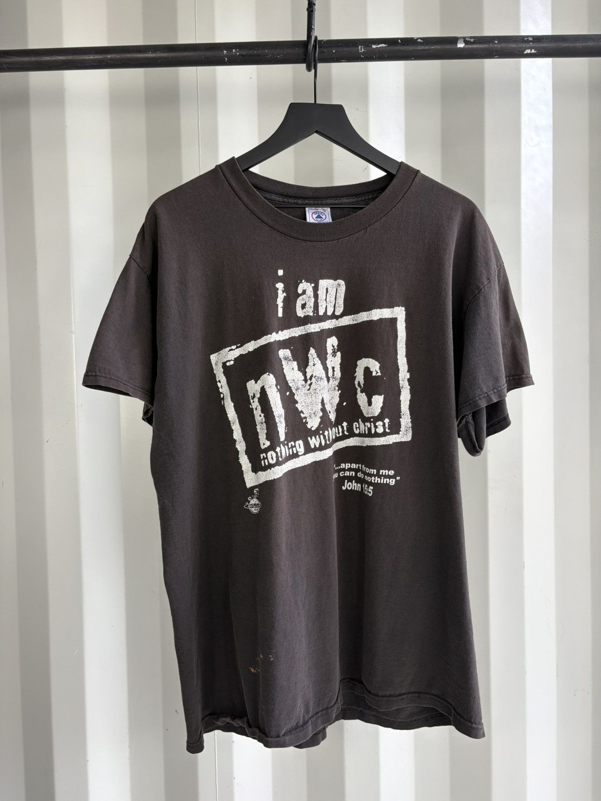 Nothing Without Christ Thrashed Fade Shirt Distressed GRUNGE