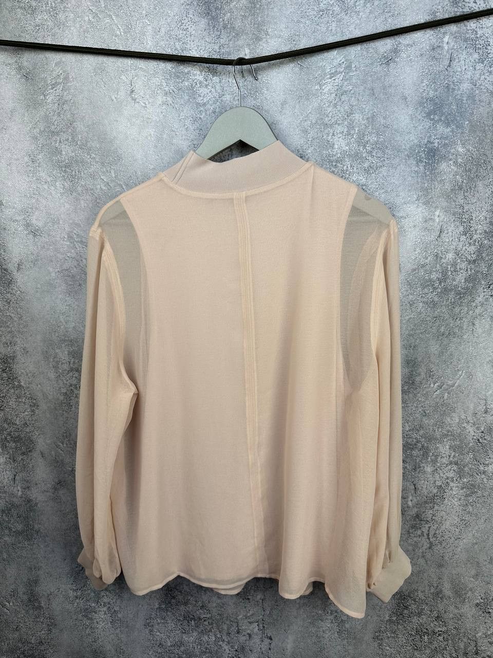Reiss REISS Sandrine Semi-Sheer Loose Top Blouse Long Sleeve Size L / US 10 / IT 46 - 3 Thumbnail