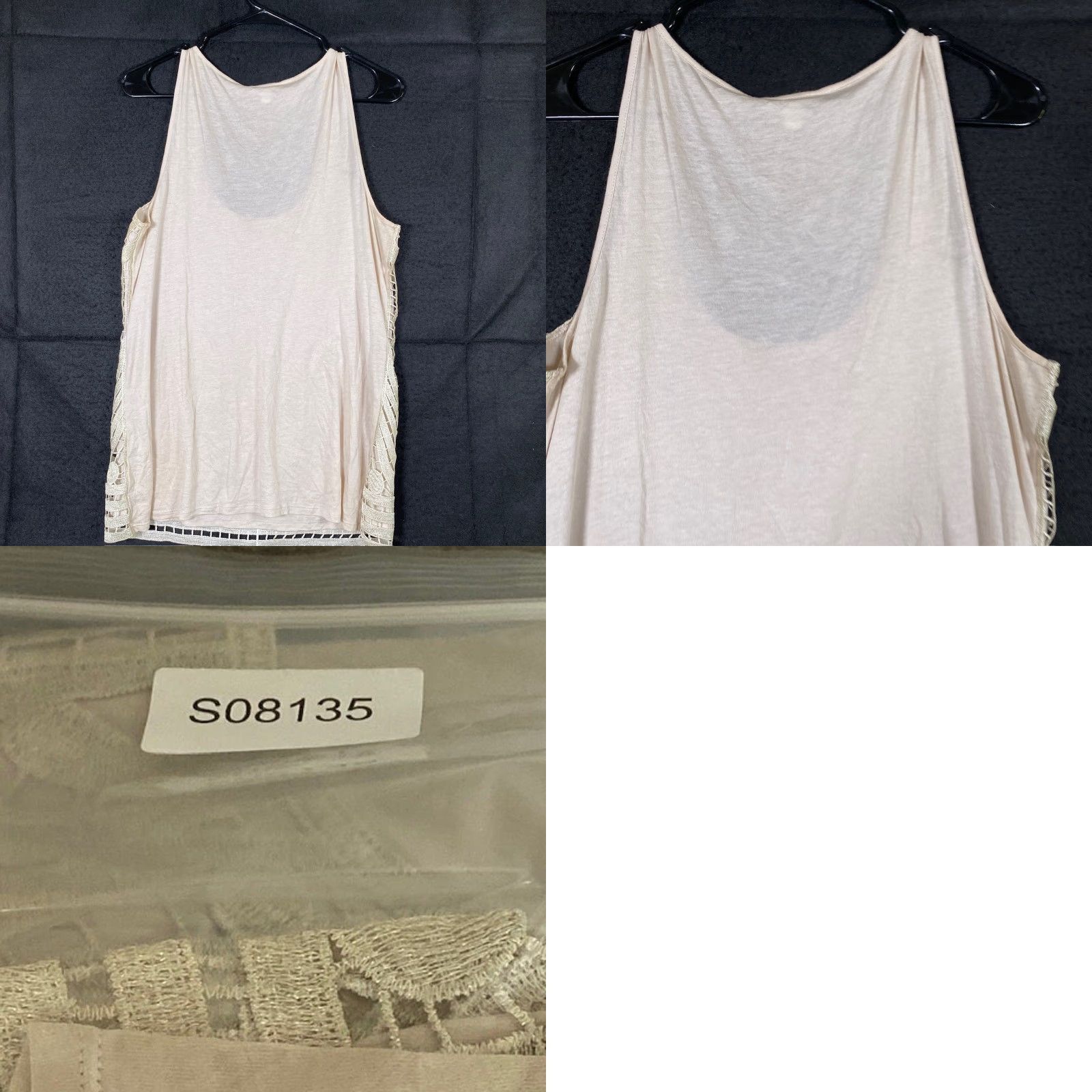 Express Express Womens Tank Tan Metallic Embroidered Scoop Neck Stretch Large Size L / US 10 / IT 46 - 8 Thumbnail