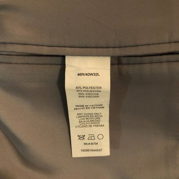 Perry Ellis perry Ellis men's blue sport coat blazer jacket size:46R Size 46R - 6 Thumbnail