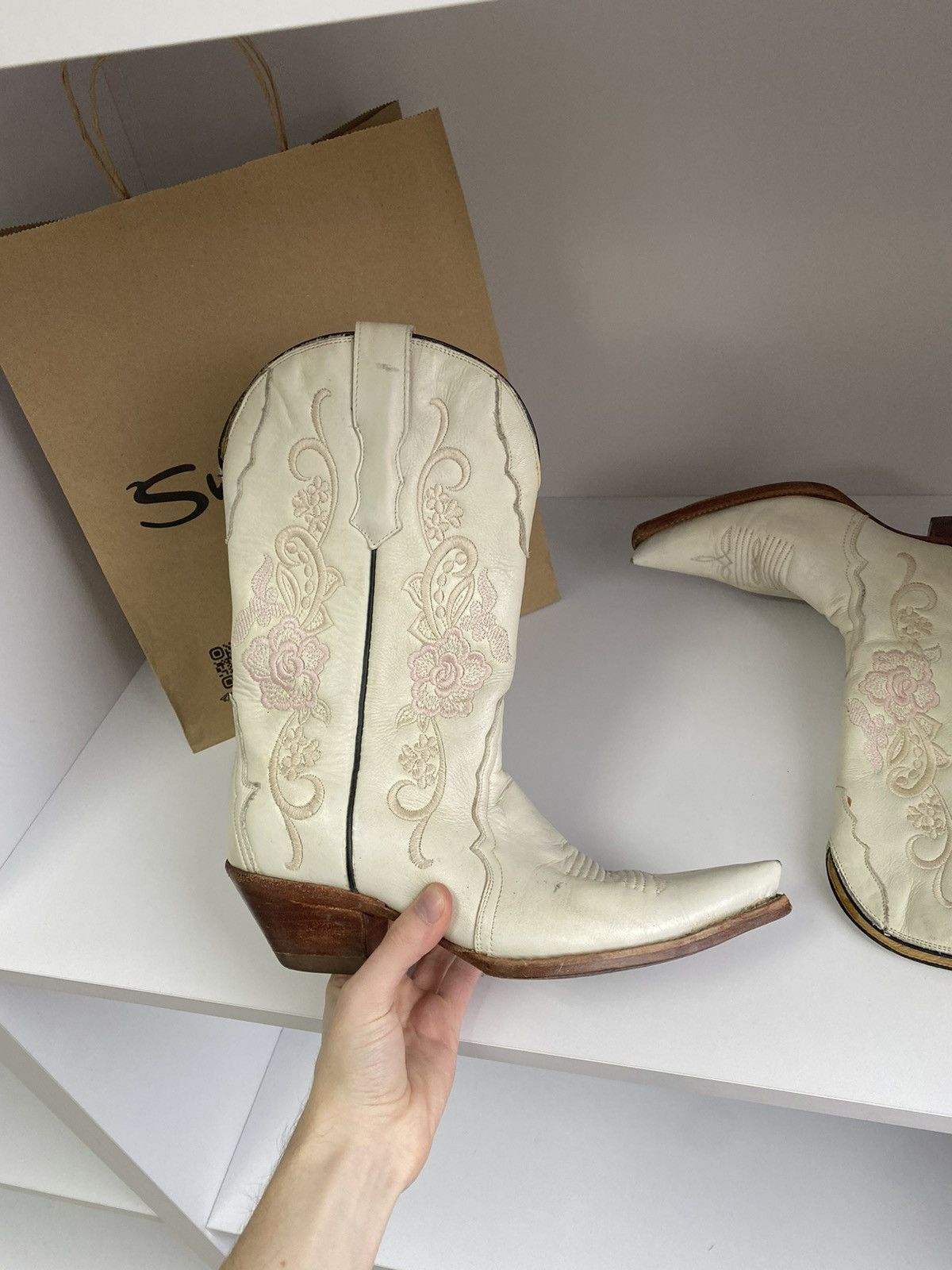 Cowboy Equipment × Vintage Vintage Buffalo Cowboy Western Womens Leather Boots Mexico Size US 7 / IT 37 - 1 Thumbnail