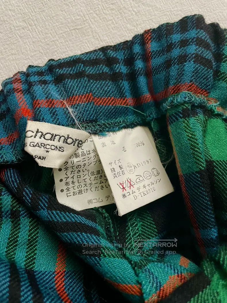 Comme des Garcons Comme Des Garcons Green checkered wool skirt pants Size 23" - 5 Thumbnail