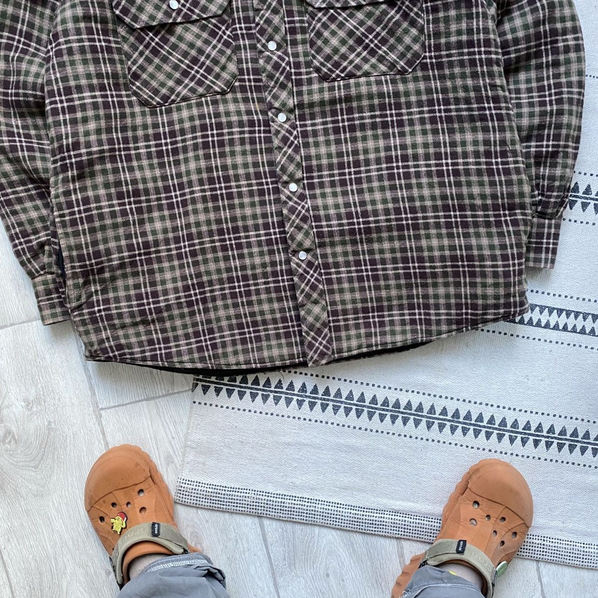 Flannel 🏕️ Vintage Flannel Work jacket overshirt carhartt style Size US L / EU 52-54 / 3 - 3 Thumbnail