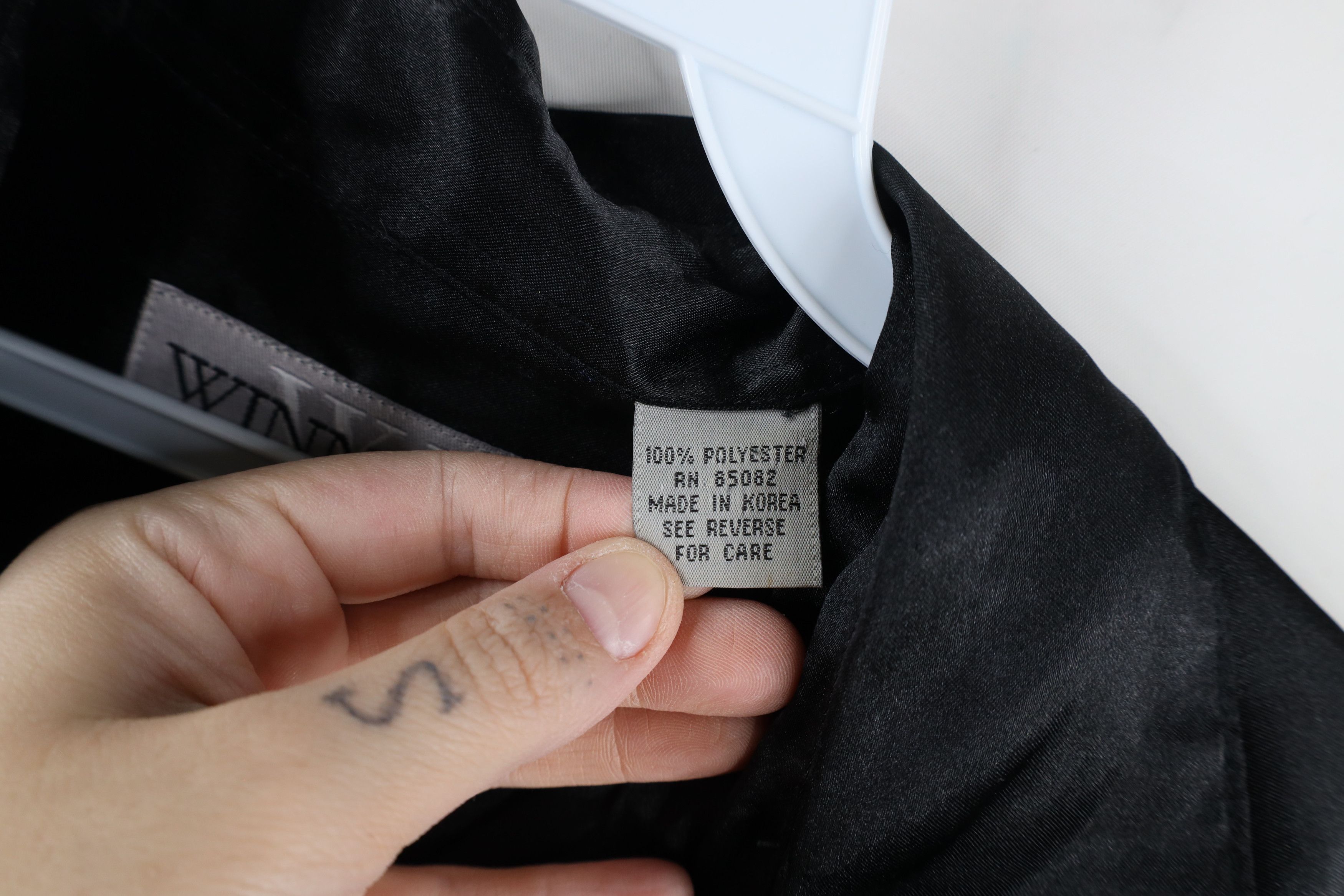Vintage Vintage 90s Streetwear Polyester Collared Button Shirt Black Size US M / EU 48-50 / 2 - 9 Thumbnail