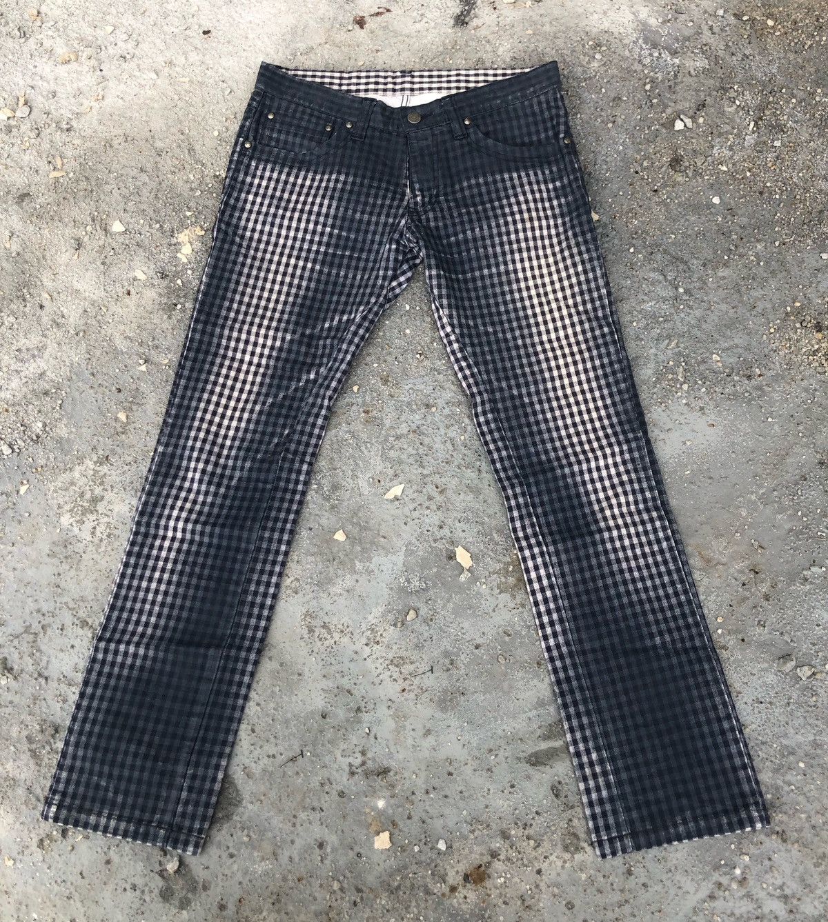 If Six Was Nine × Japanese Brand × Tornado Mart 🔥Tornado Mart Checkered Skinny Jeans 🔥 Size US 30 / EU 46 - 1 Thumbnail
