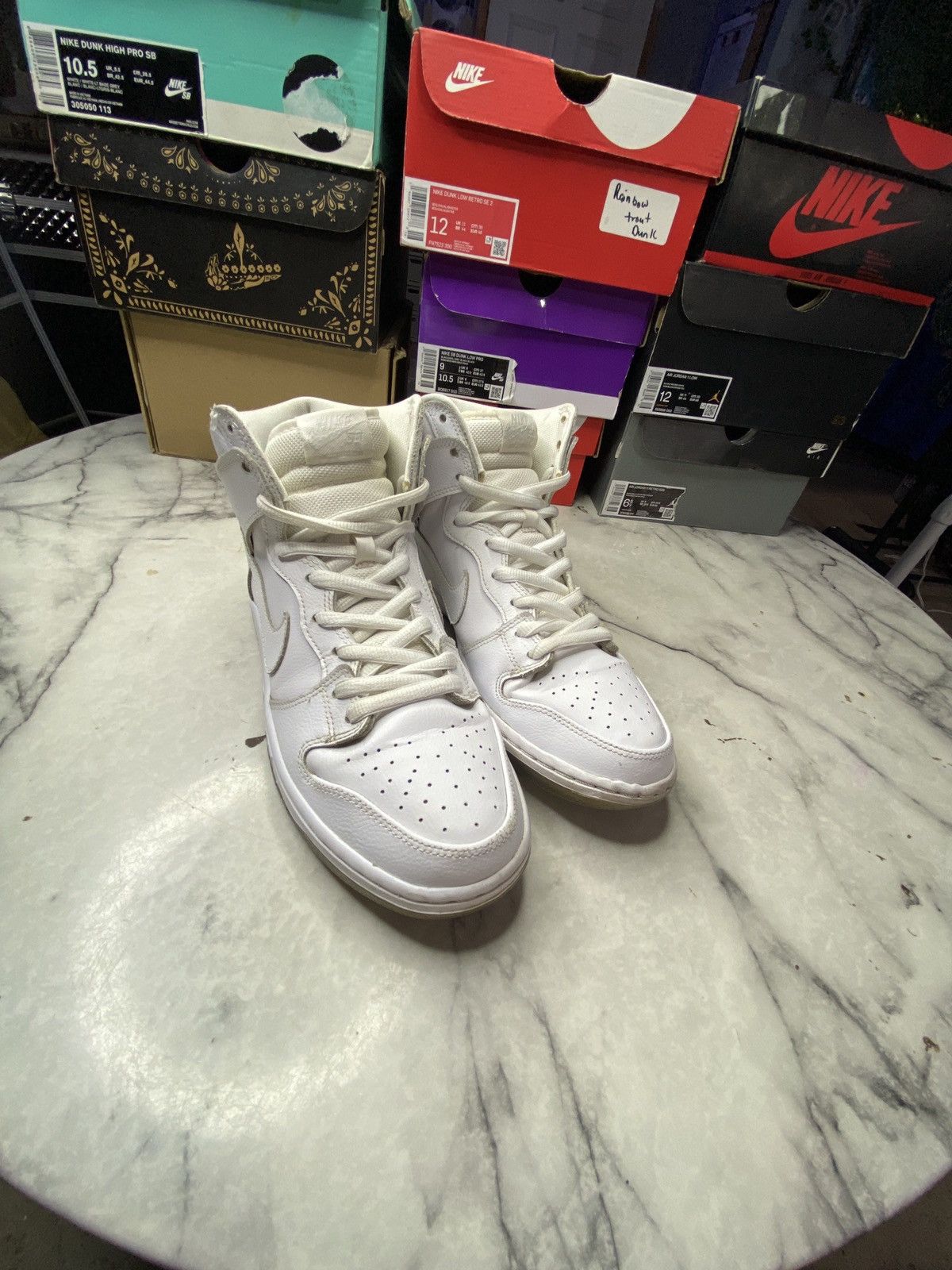 Nike Dunk high white base grey Size US 10.5 / EU 43-44 - 5 Thumbnail
